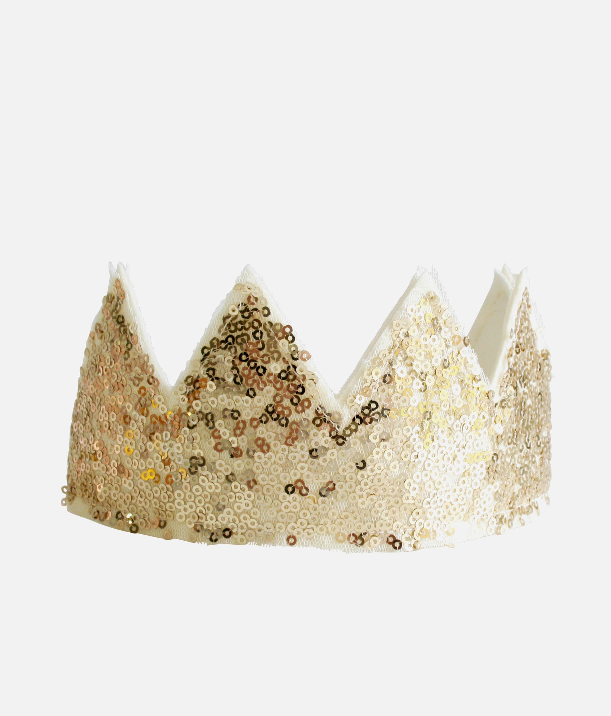 Glitzernde Krone mit goldenen Pailletten - N11089G