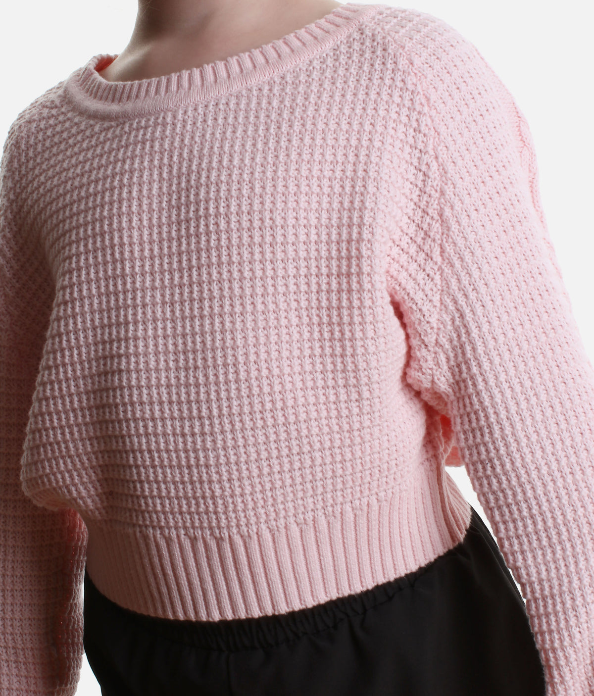 Girls Zoey Cable Knit Dance Sweater in Candy Pink - CZ30045