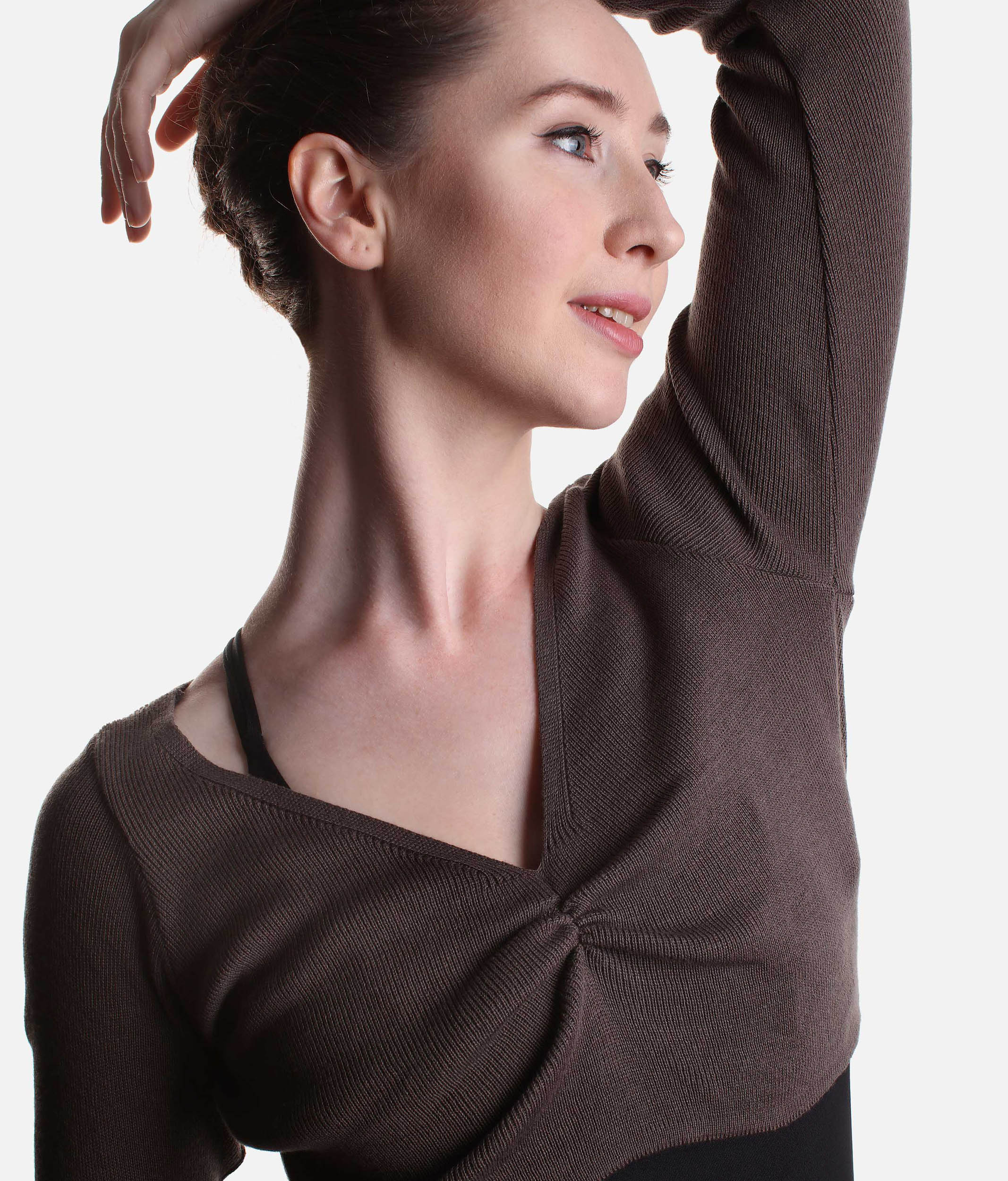 Cropped Warm-Up Top, Soft Knit Essential for Dancers - E11200