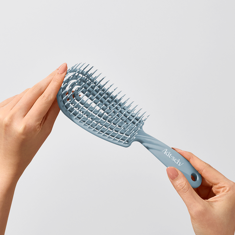 Blue Haze Detangling Flexi Brush, Anti-Pull Hair Brush for Sleek Styling