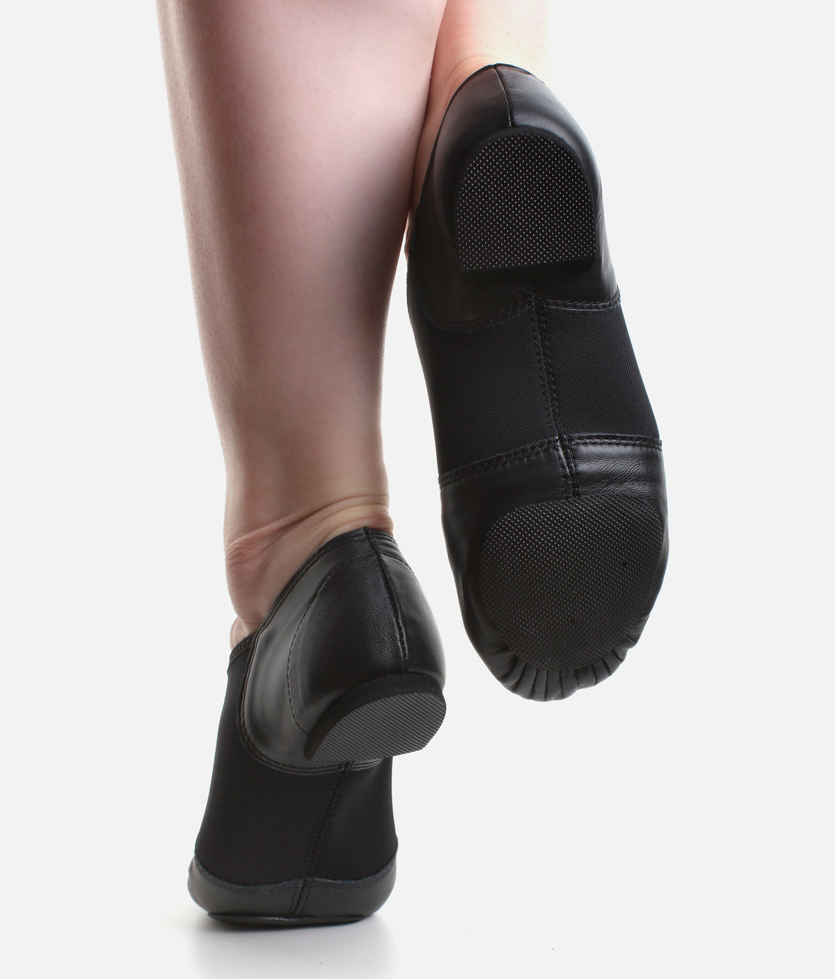 E-Series Adult Leather Slip-On Jazz Shoes, Split Sole Design - EJ2