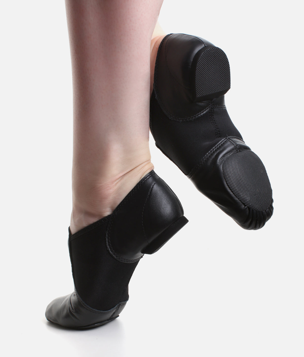 E-Series Adult Leather Slip-On Jazz Shoes, Split Sole Design - EJ2