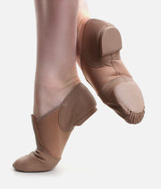 E-Series Adult Leather Slip-On Jazz Shoes, Split Sole Design - EJ2