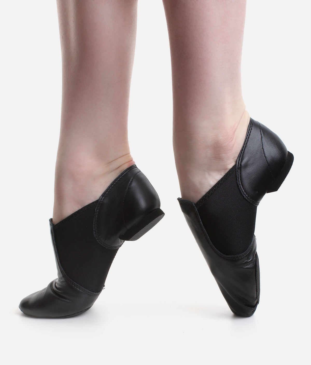 E-Series Adult Leather Slip-On Jazz Shoes, Split Sole Design - EJ2