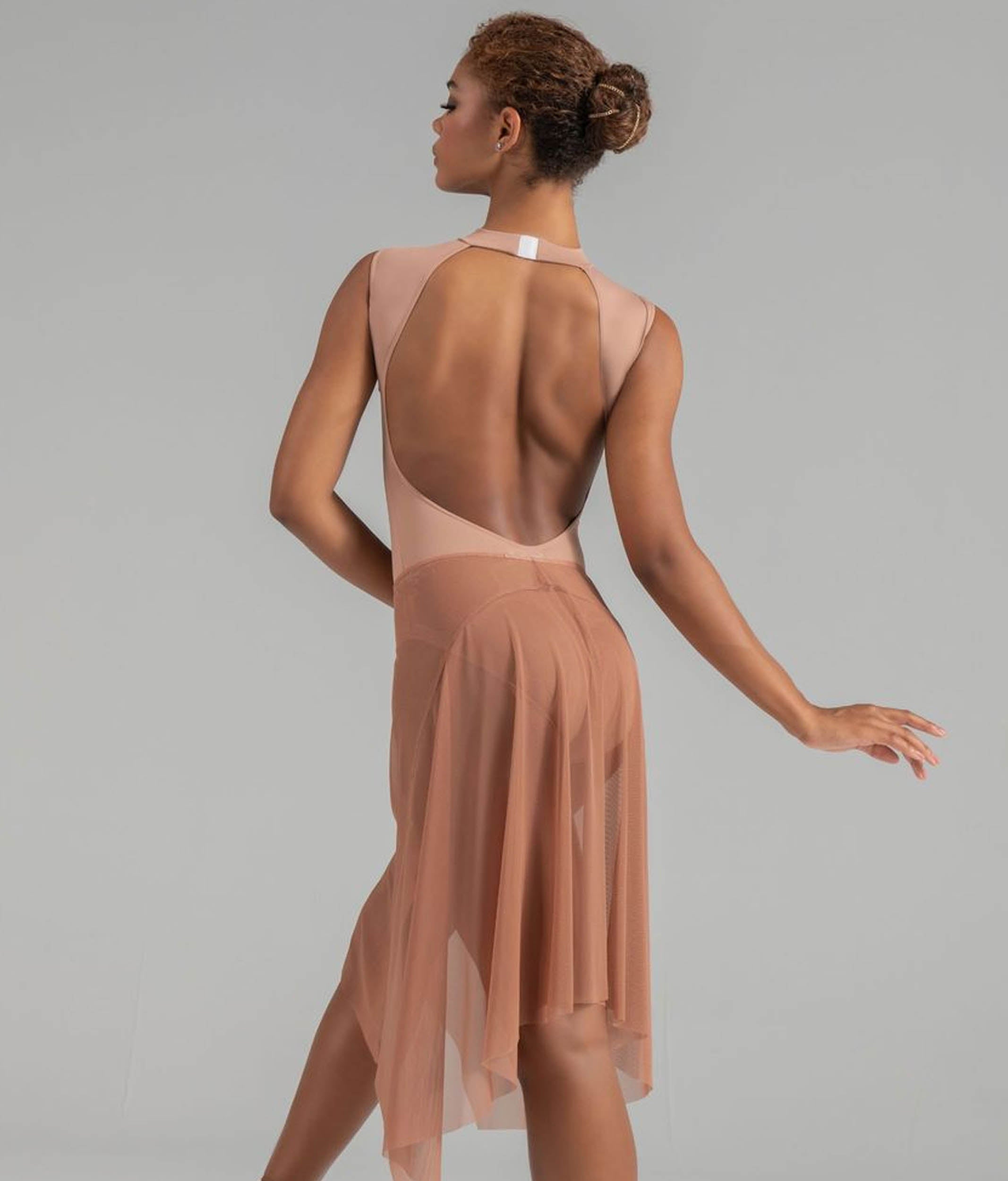 Asymmetrical Long Skirt, Elegant Mesh Skirt for Ballet & Contemporary - FABIA