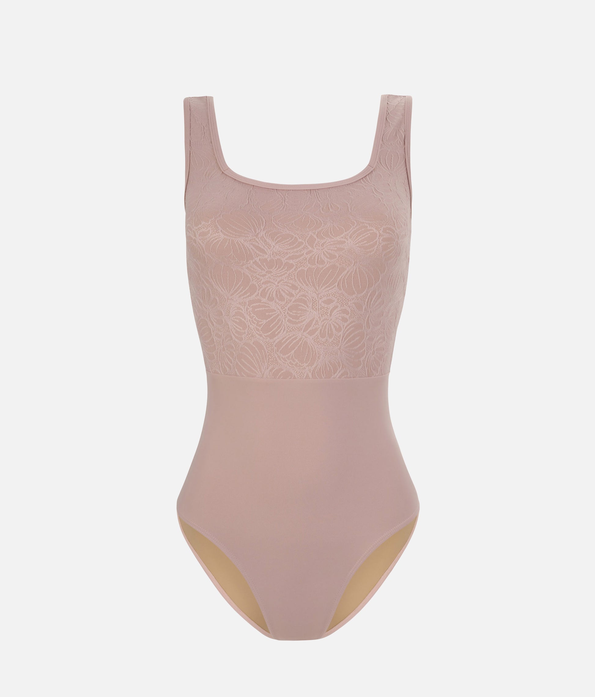 Floral Ballet Leotard, Premium Dancewear with Square Neckline - FLORA PINK