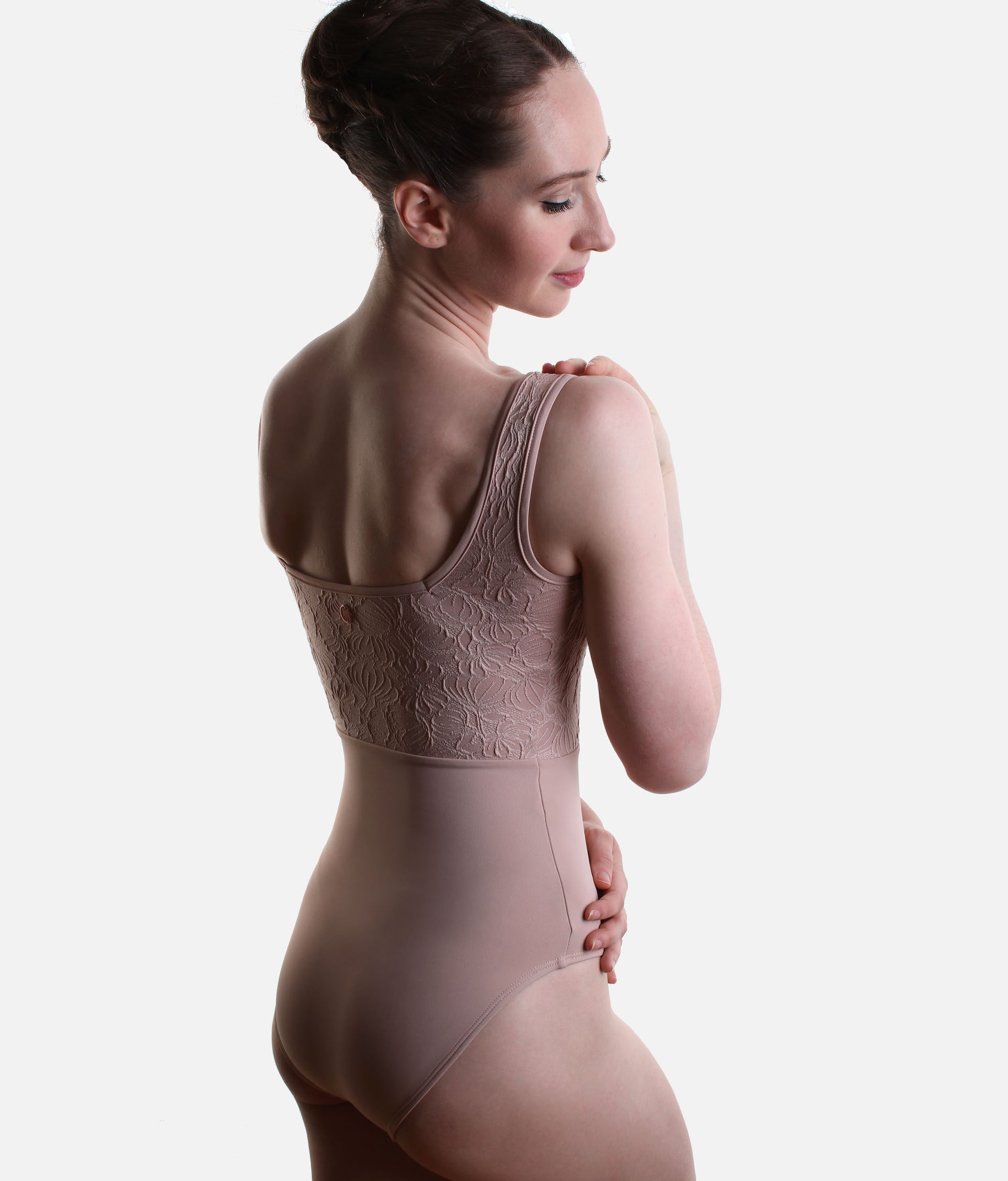 Floral Ballet Leotard, Premium Dancewear with Square Neckline - FLORA PINK