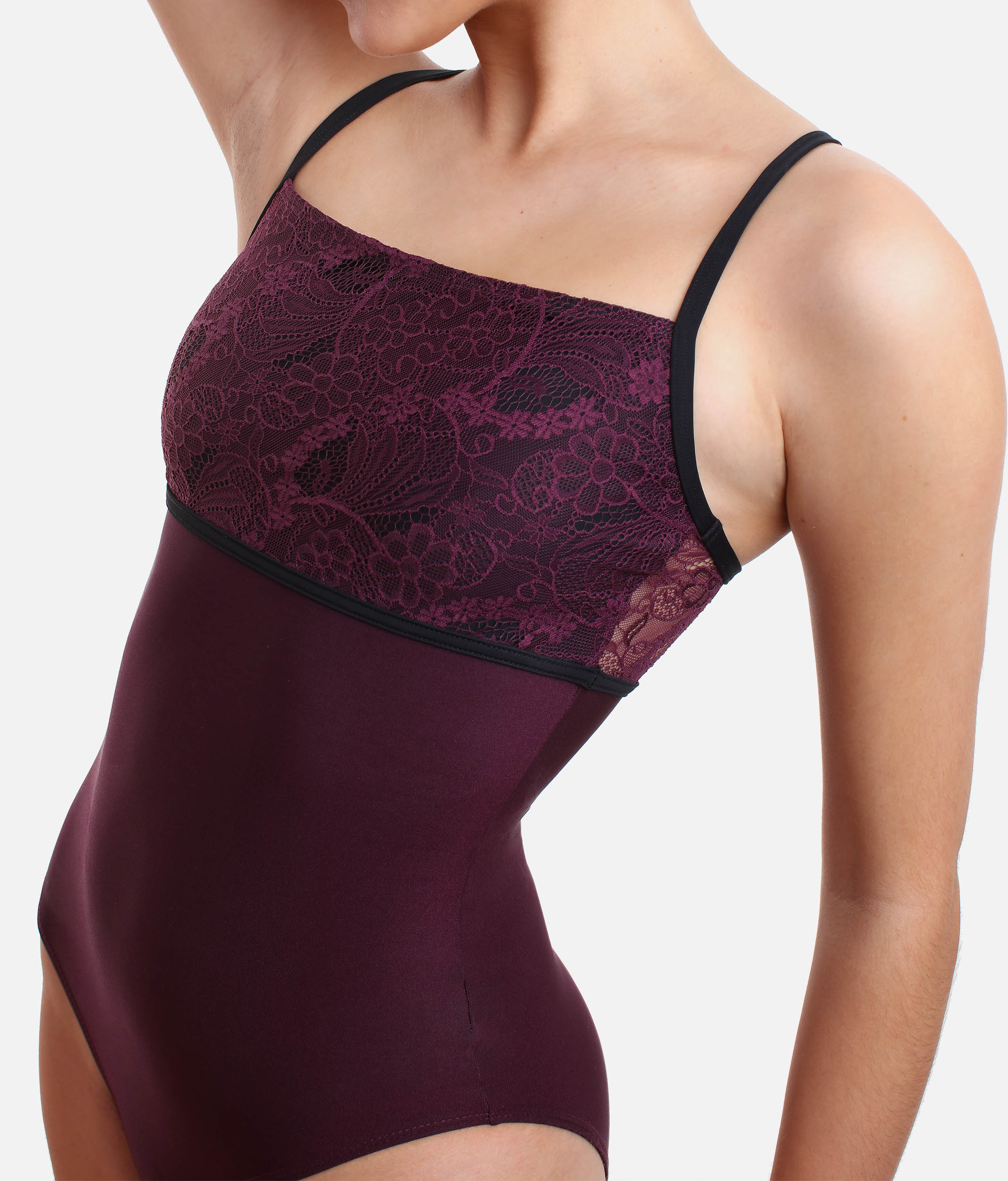 Camisole Leotard With Lace Overlay - GAIA