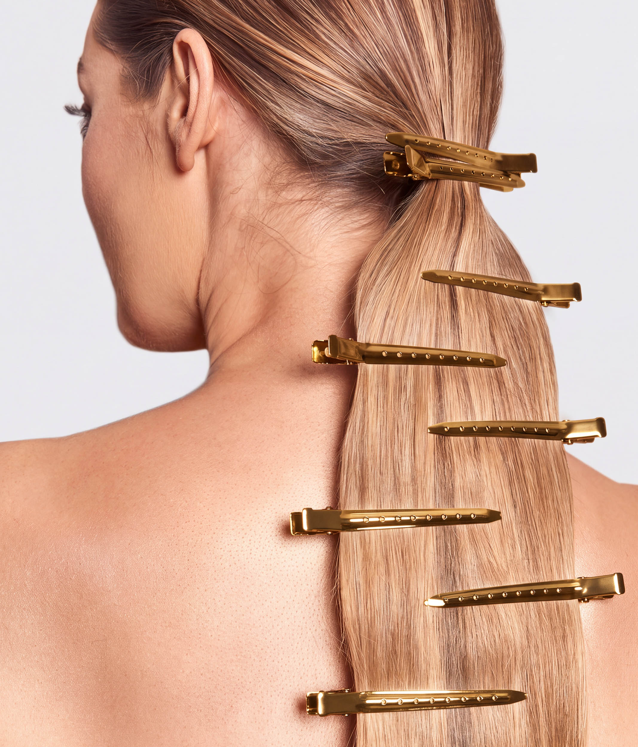 Rose Gold Styling Hair Clips, Crease-Free 6-Piece Sectioning Set