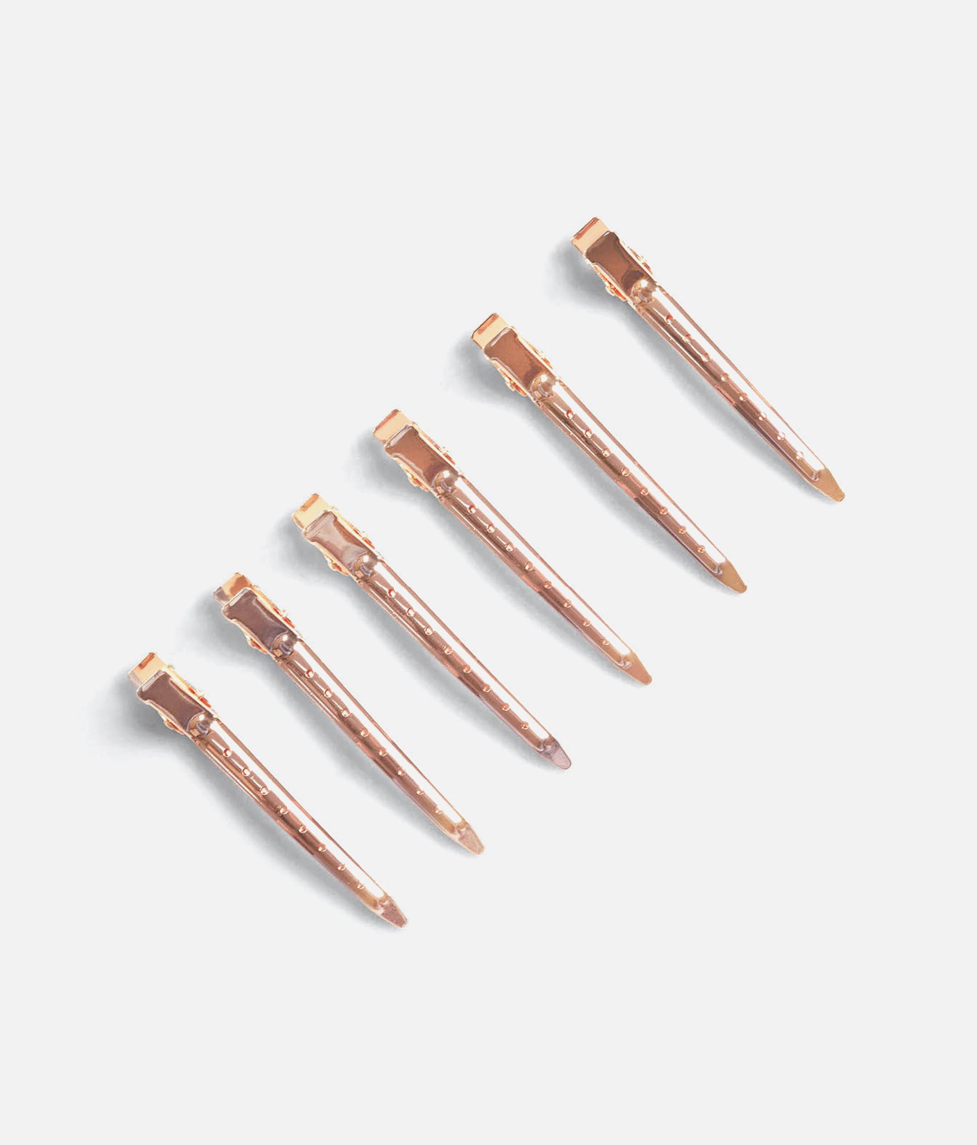 Rose Gold Styling Hair Clips, Crease-Free 6-Piece Sectioning Set