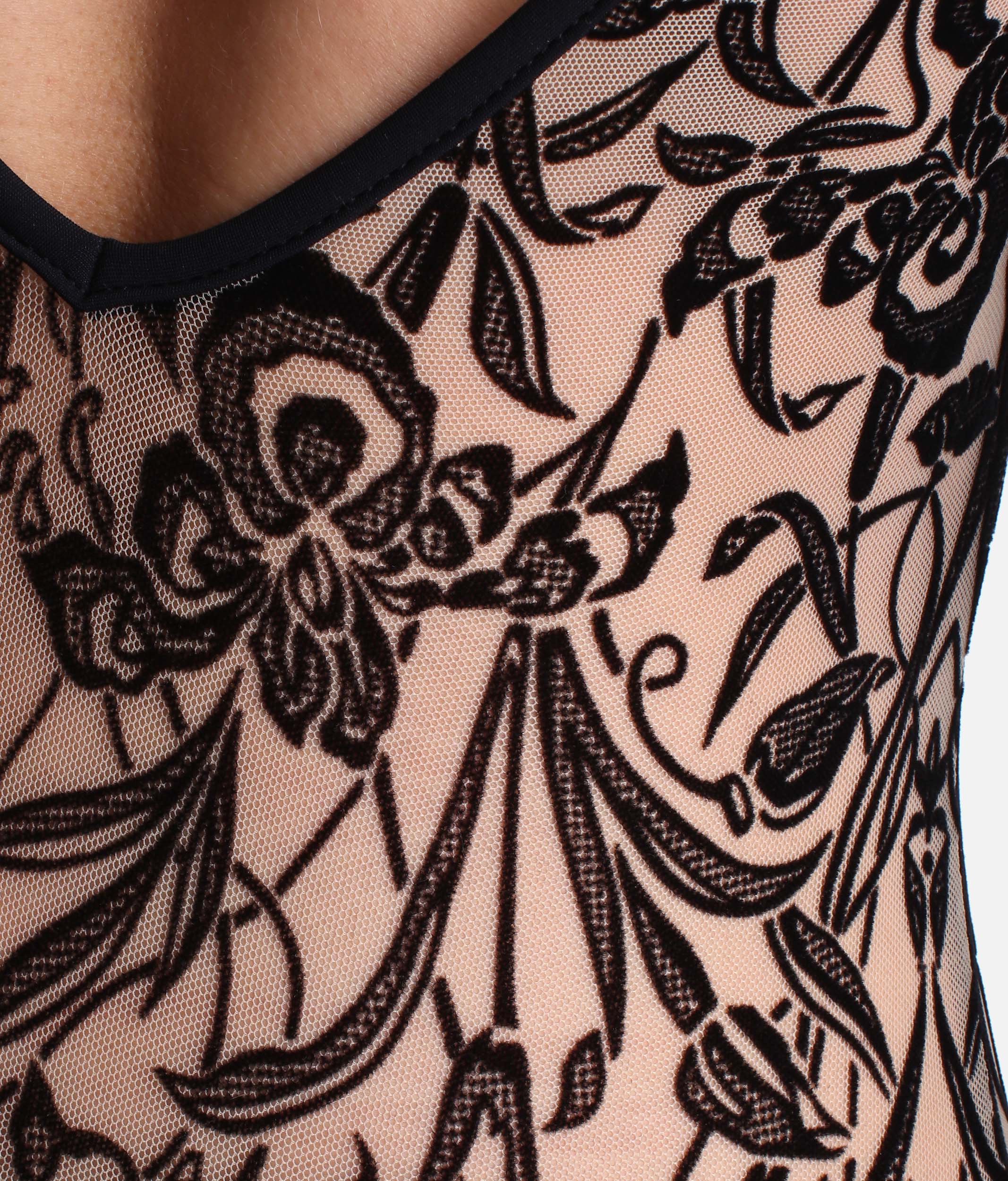 Couture Tank Style Leotard, High-Performance Microfiber & Stretch Mesh - TEMPEST