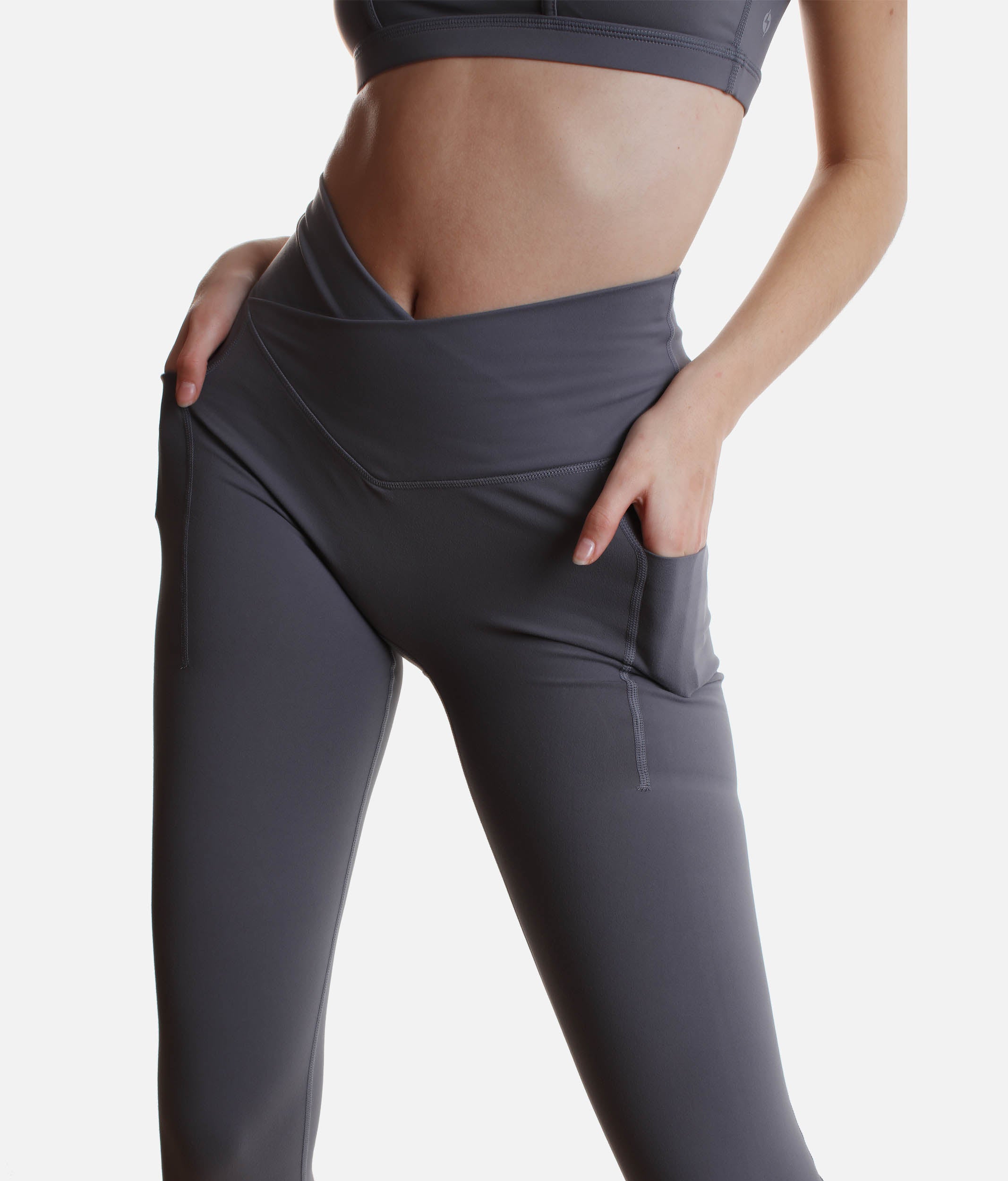 Hourglass Fit Leggings in Slate - High-Waisted, Full-Length, Squat-Proof