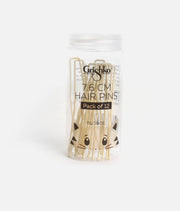 Long Hair Pins for Ballet Buns, Pack of 12 with Extra Strong Hold - HA2004G