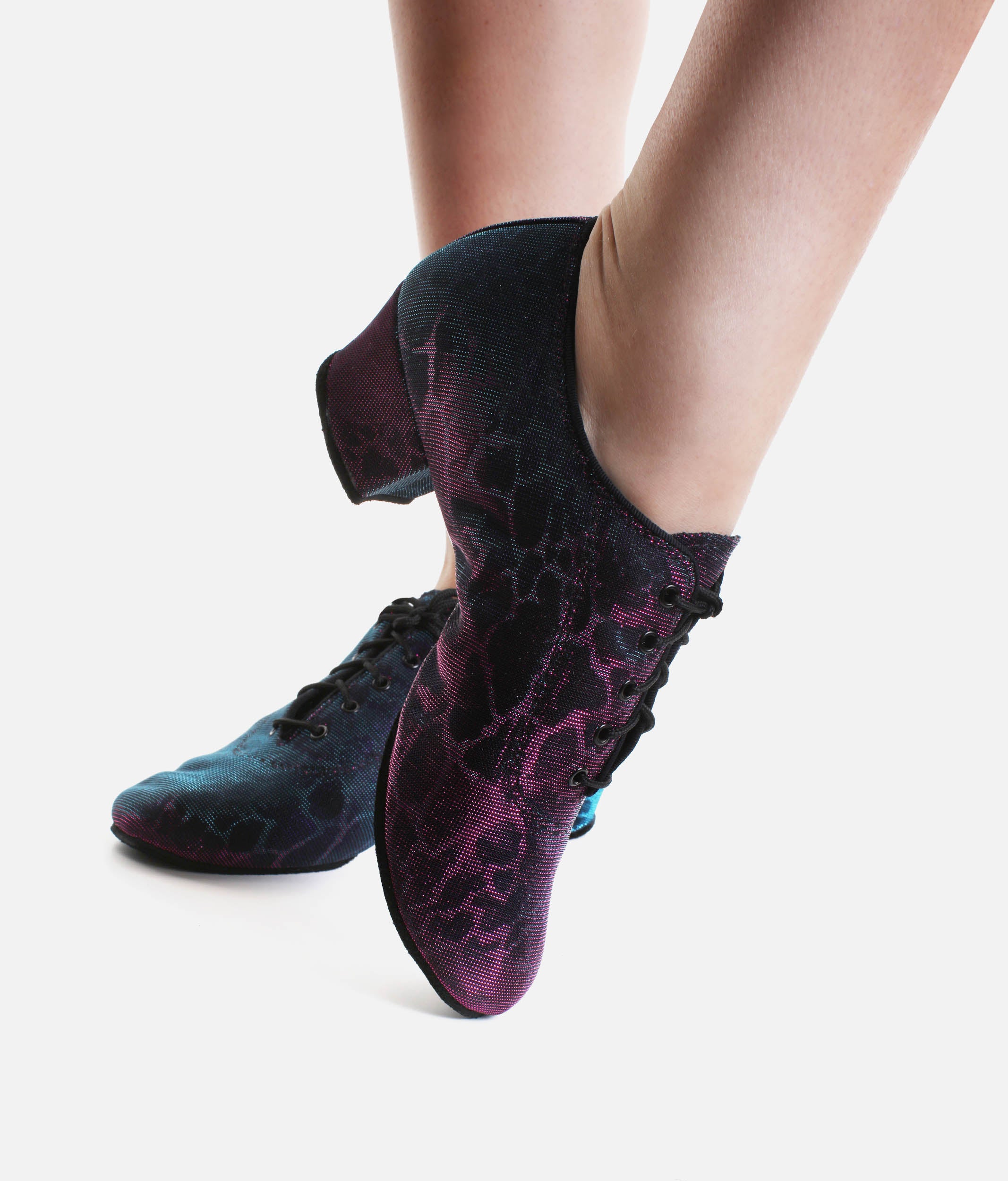 Split Sole Ballroom & Latin Dance Practice Shoe - HEATHER BluePink Panther