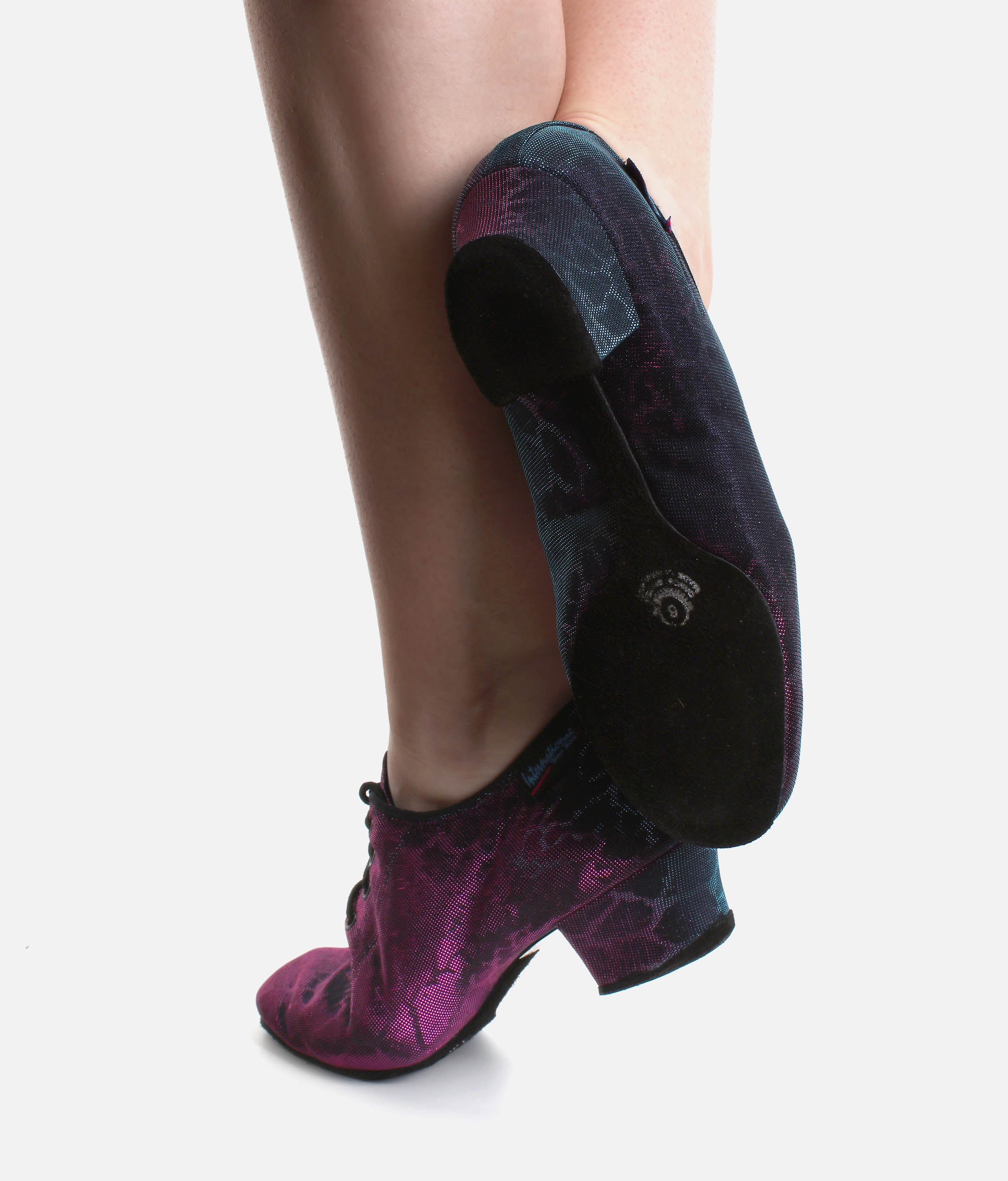 Split Sole Ballroom & Latin Dance Practice Shoe - HEATHER BluePink Panther
