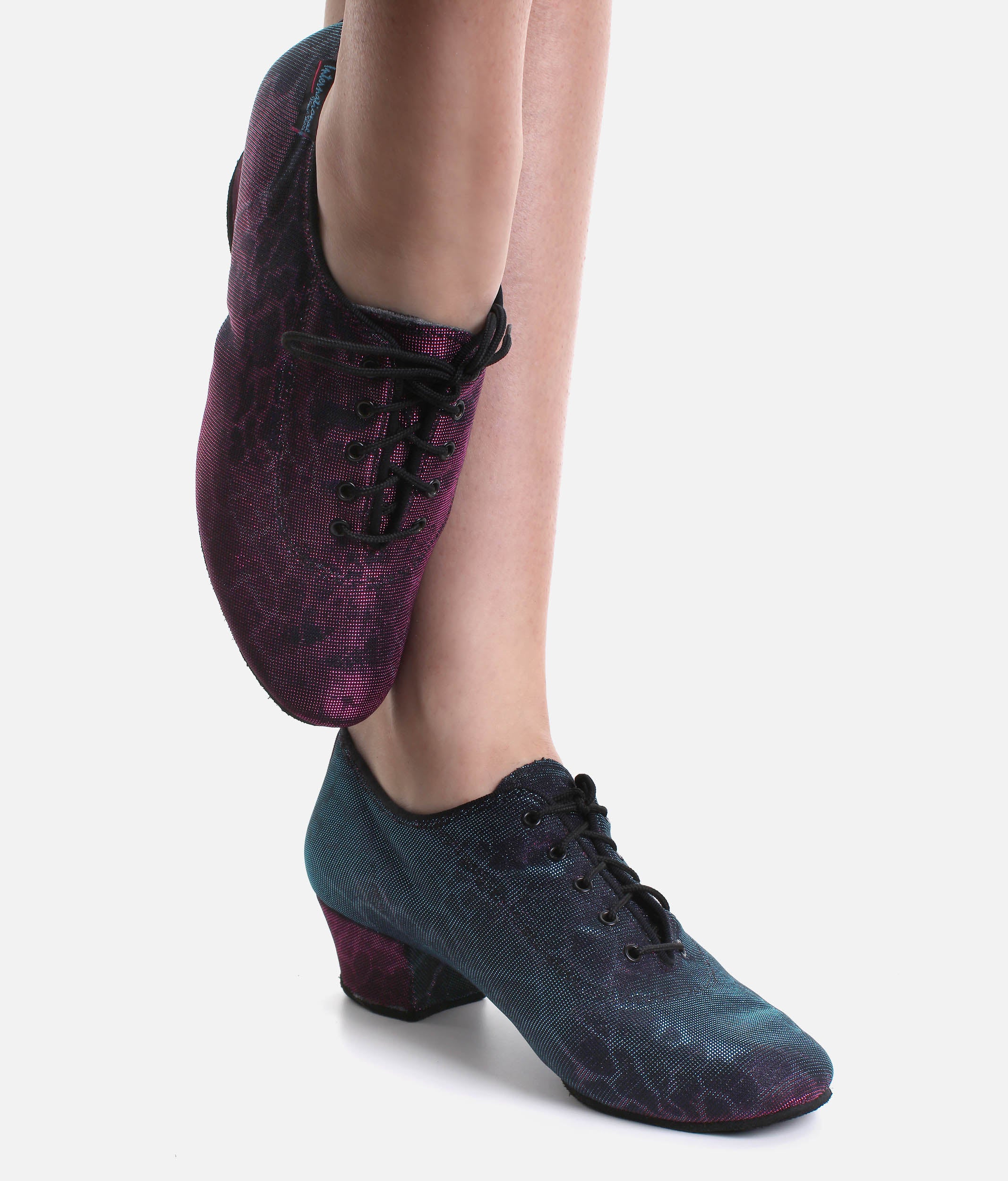 Split Sole Ballroom & Latin Dance Practice Shoe - HEATHER BluePink Panther