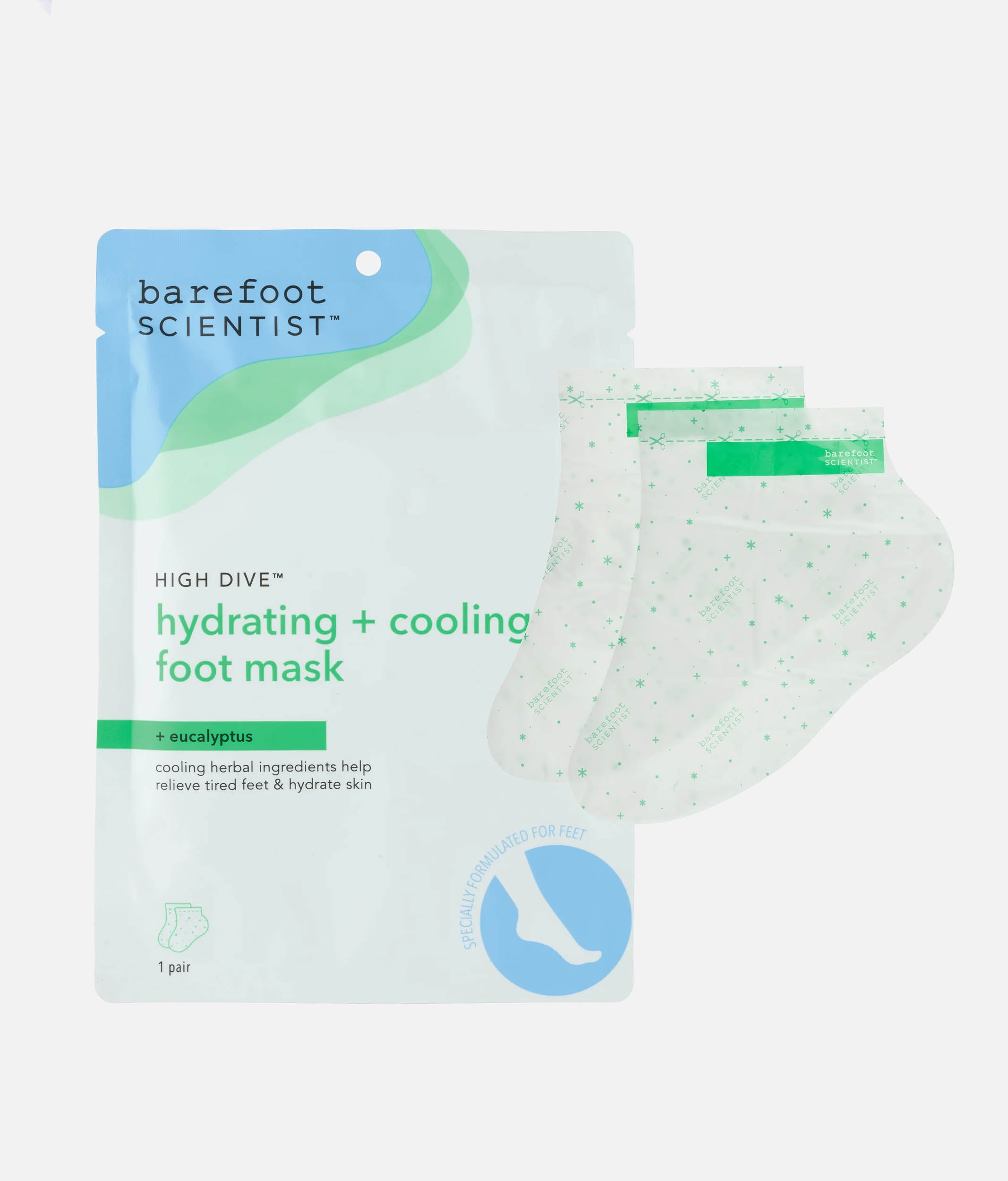 The Ultimate Hydrating + Cooling Foot Spa - GREEN HIGH DIVE FOOT MASK