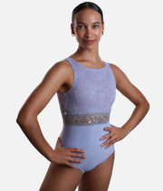 Elegant VIOLETTA Lace Ballet Leotard with Floral Embroidery - IRIS GL