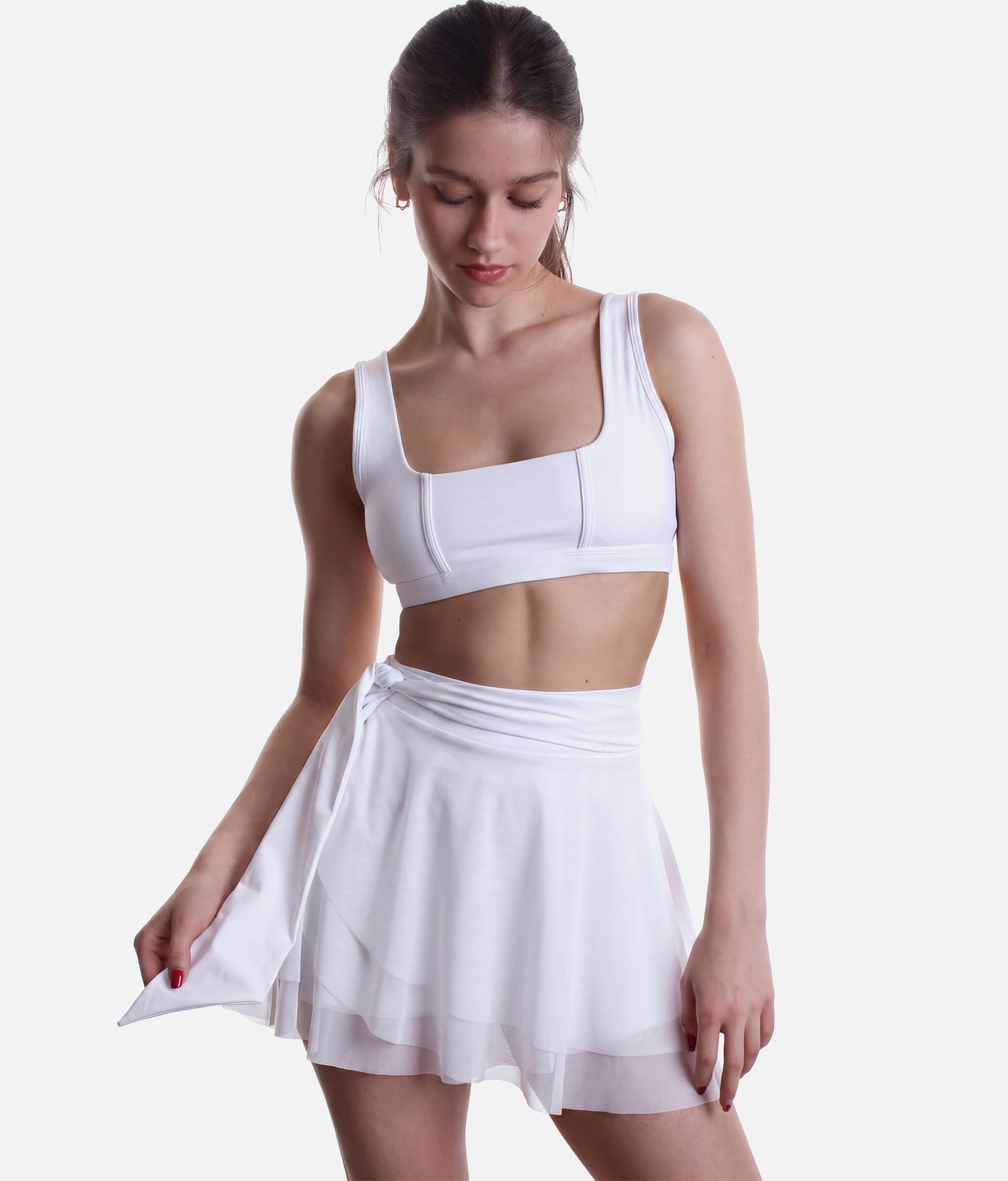 JULIET WRAP SKORT - Ballet-Inspired High-Waisted Skirt with Pockets