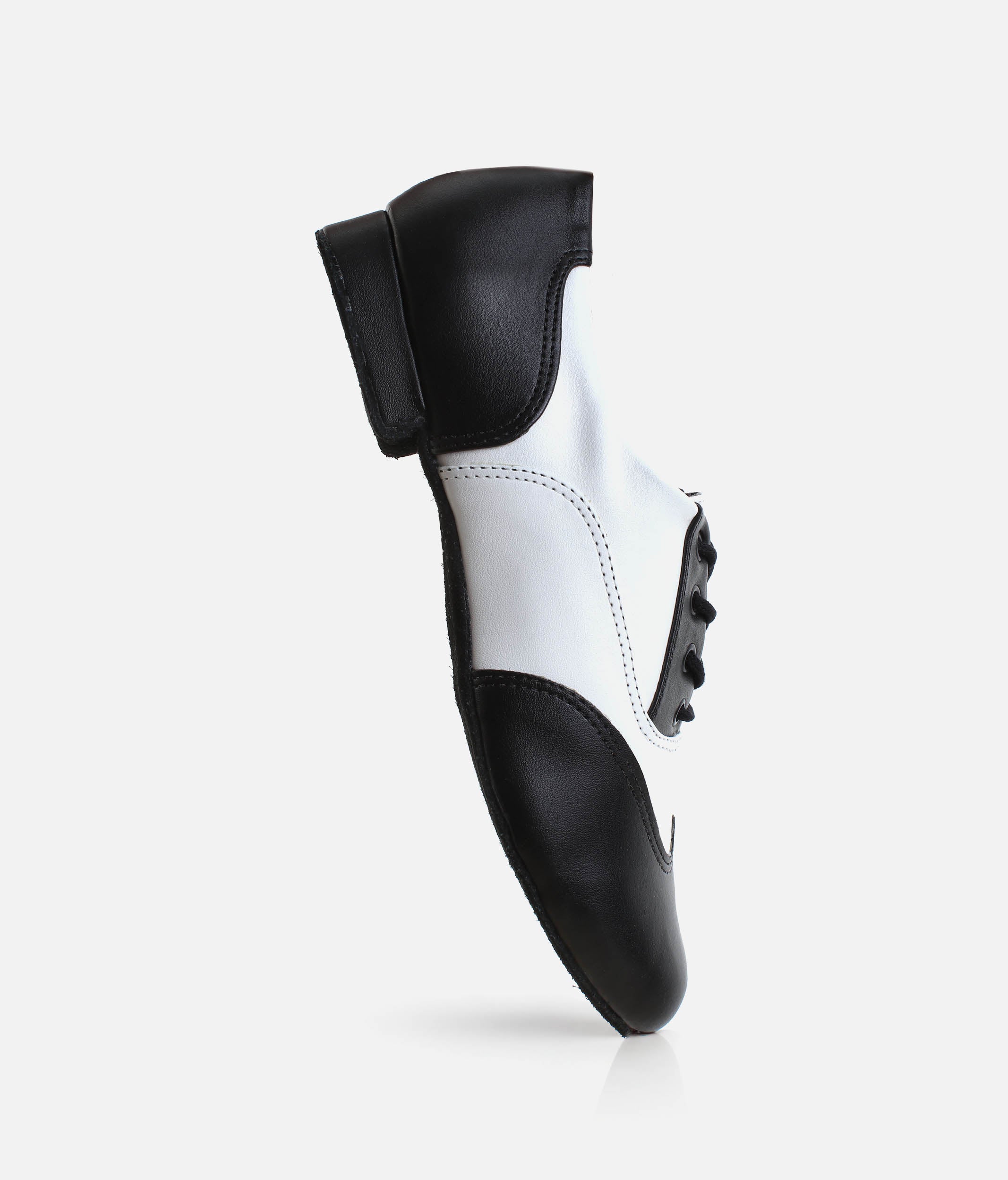 JZ97 - Classic Oxford Ballroom Practice Shoes, Black & White Lace-Up