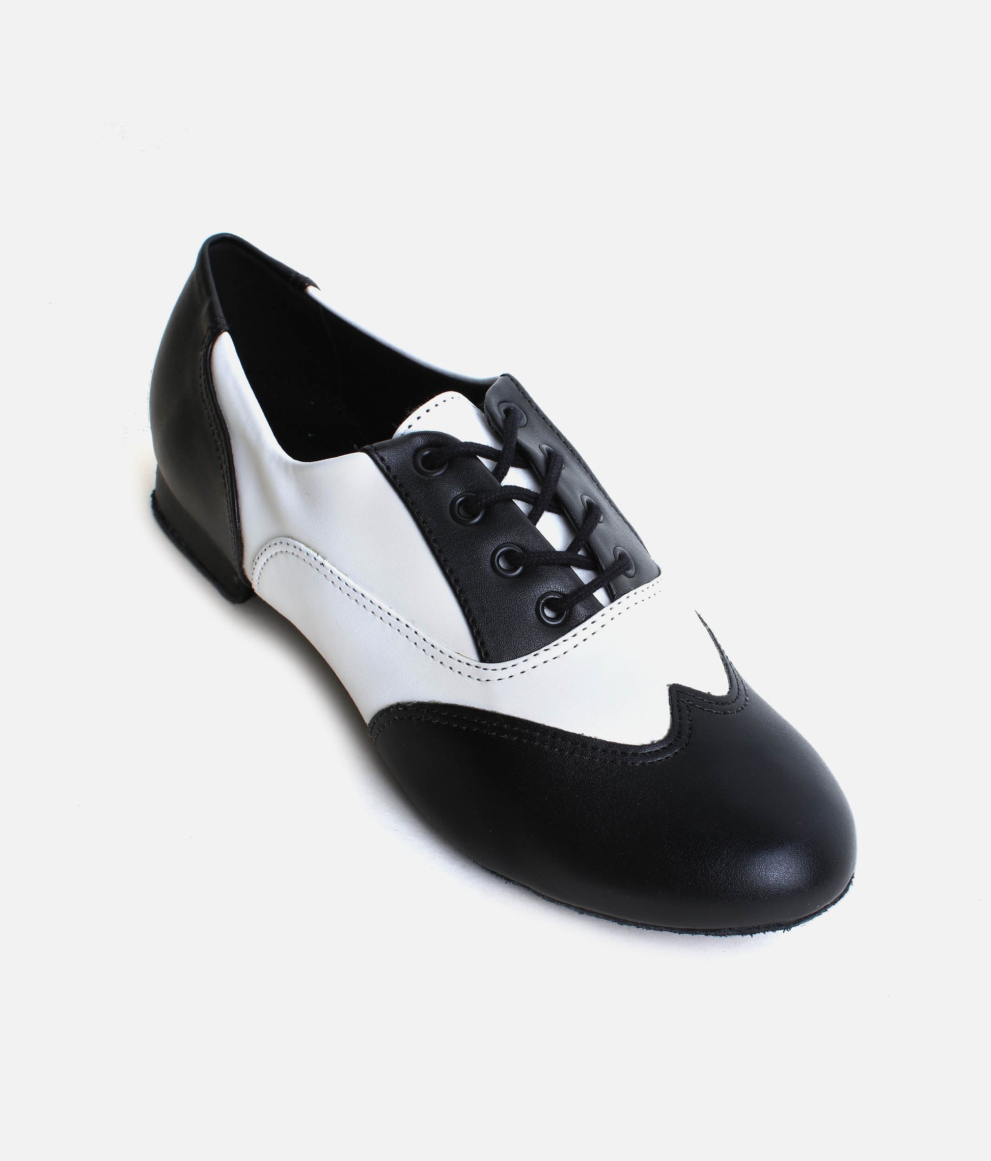 JZ97 - Classic Oxford Ballroom Practice Shoes, Black & White Lace-Up