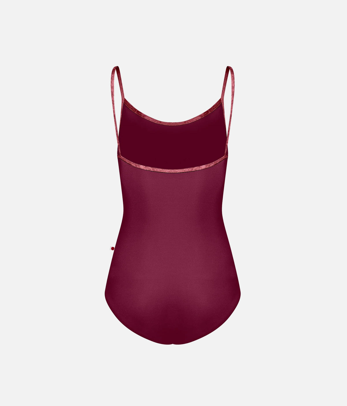 YUMIKO Kathy – Burgundy Camisole Ballet Leotard with Rose Mesh