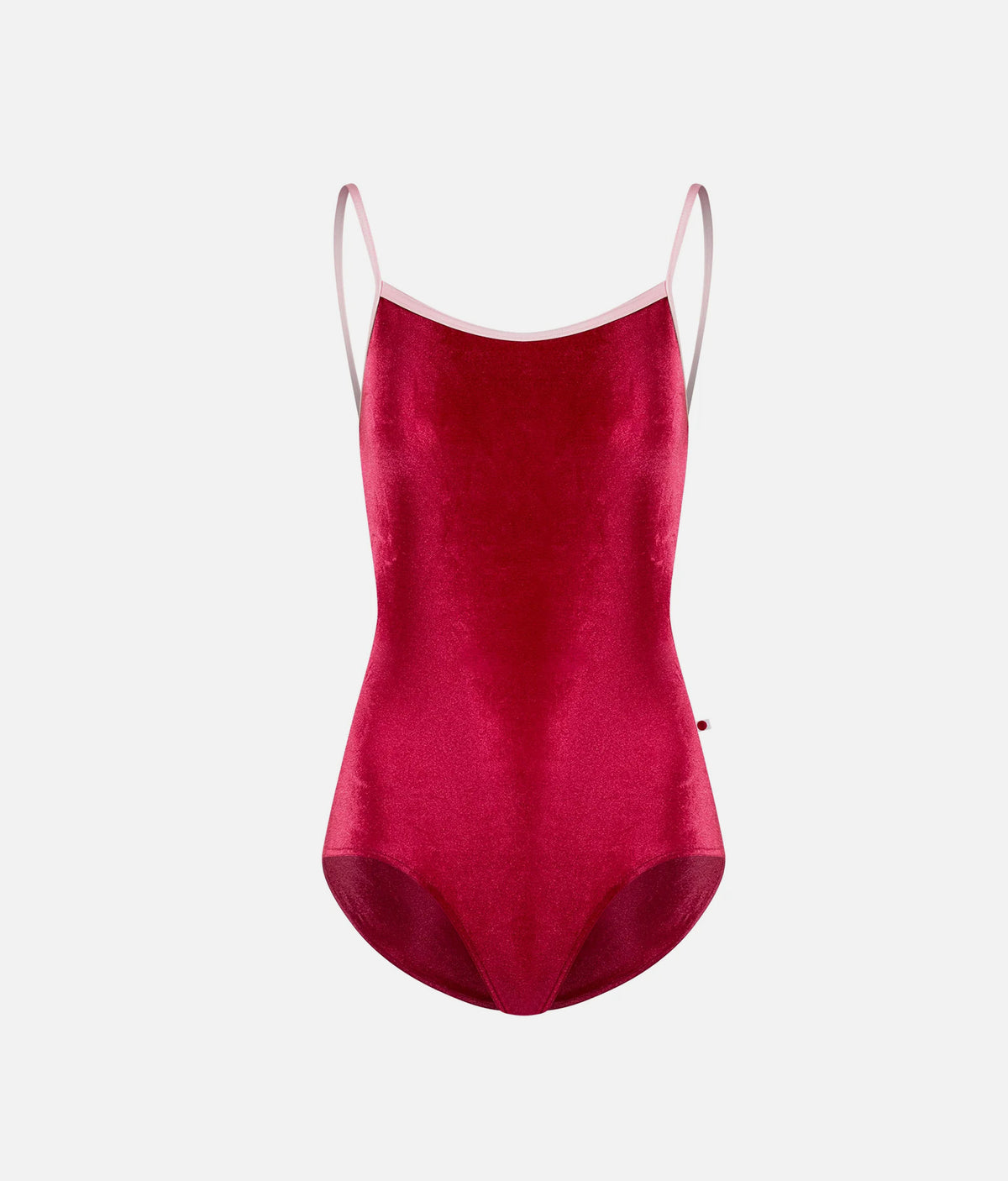 Kiki Velvet Open Back Ballet Leotard in Cerise
