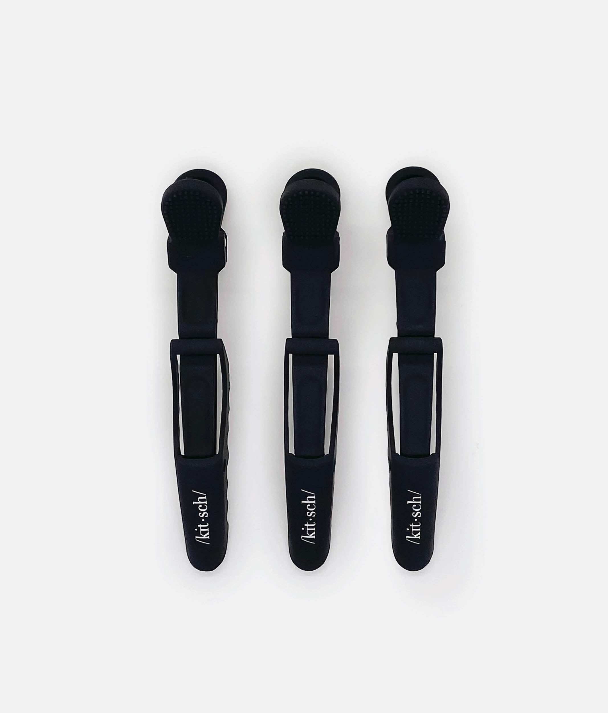 Black No-Slip Crocodile Clips, 3pc Styling and Sectioning Set