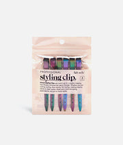 Iridescent Styling Hair Clips - 6-Piece Sectioning Set