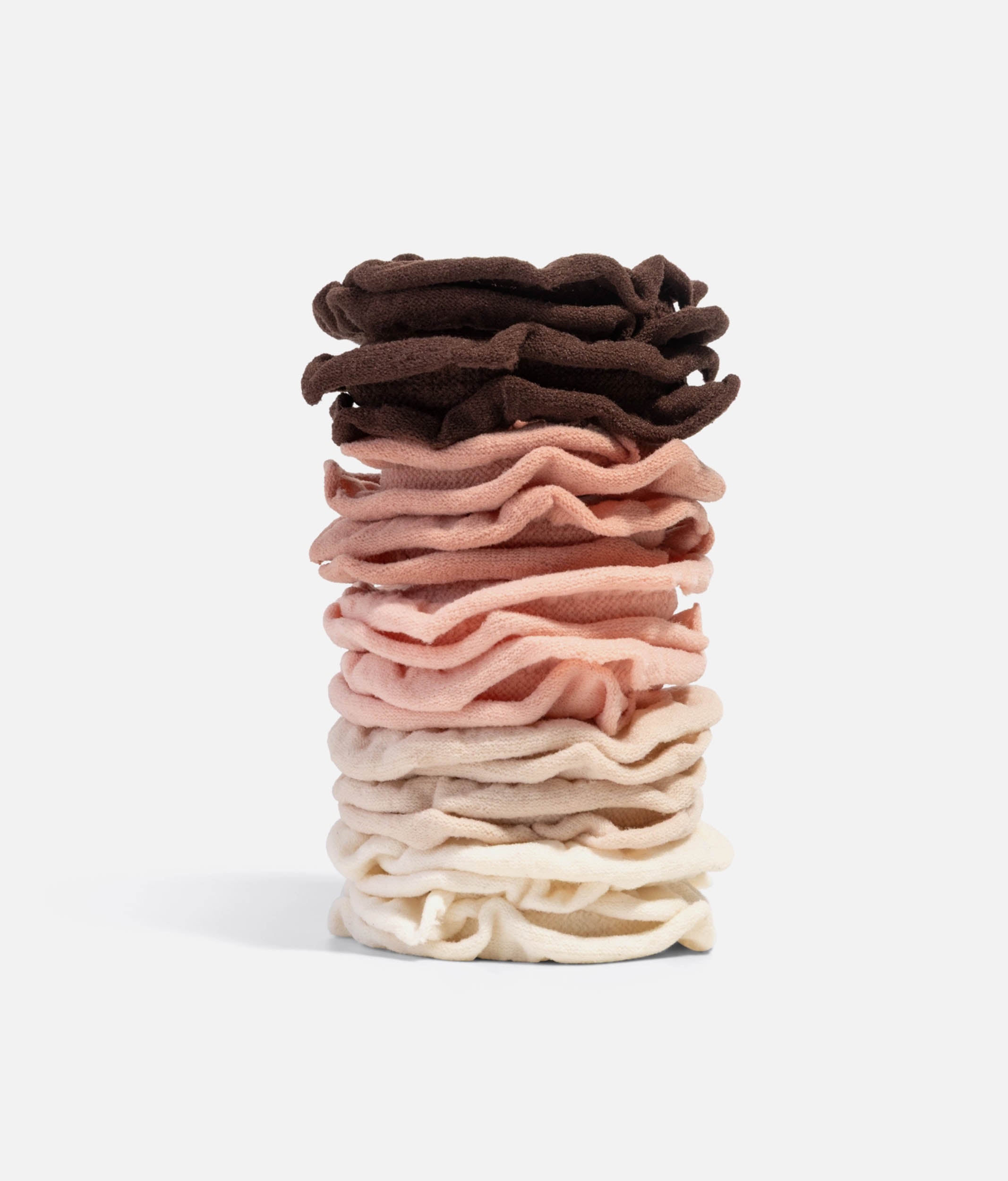 Blush Petal Hair Elastics, Blush and Neutral 10-Pack