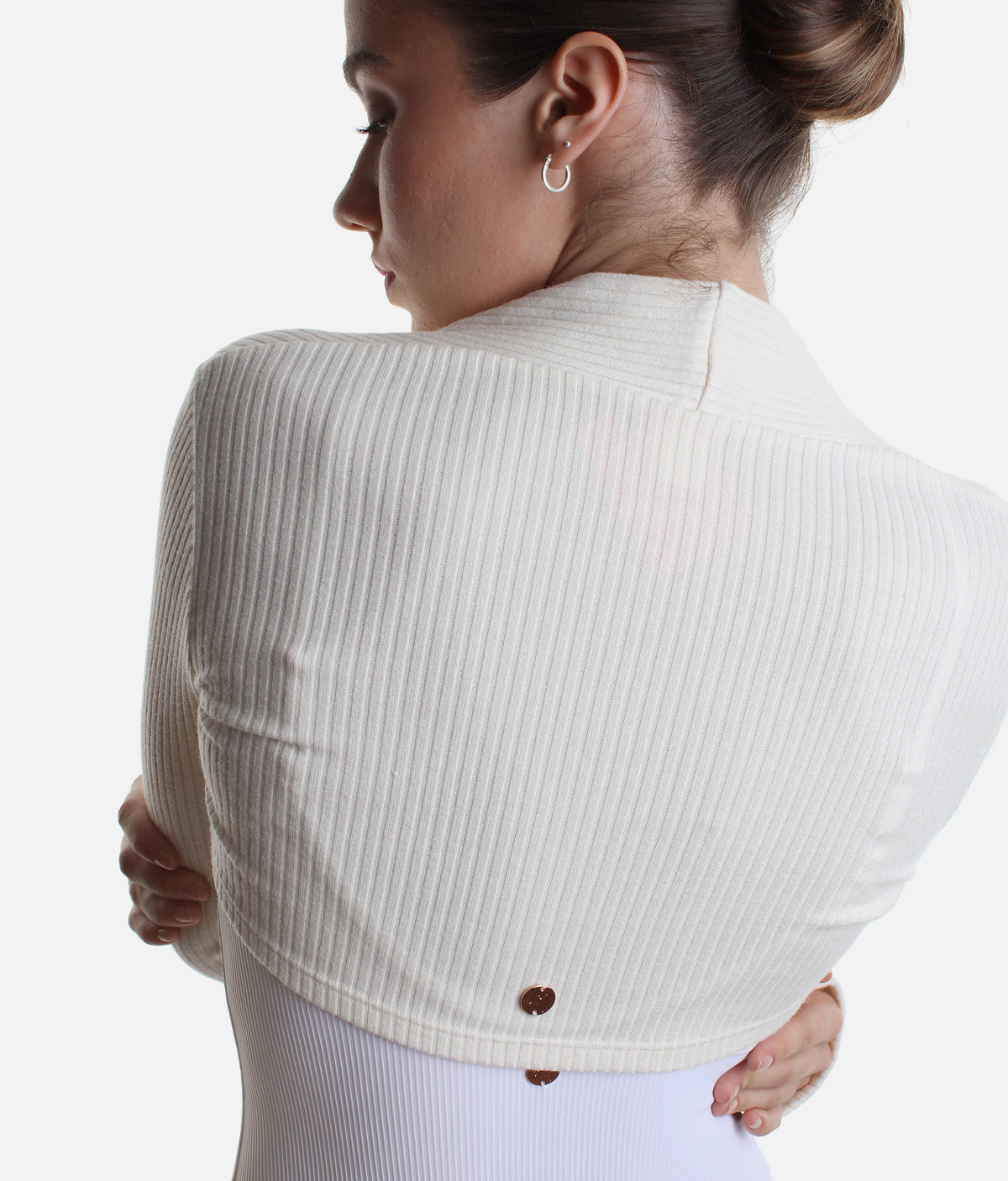 Knit Ballet Bolero Shrug, Long Sleeve Warm-Up with Thumbholes