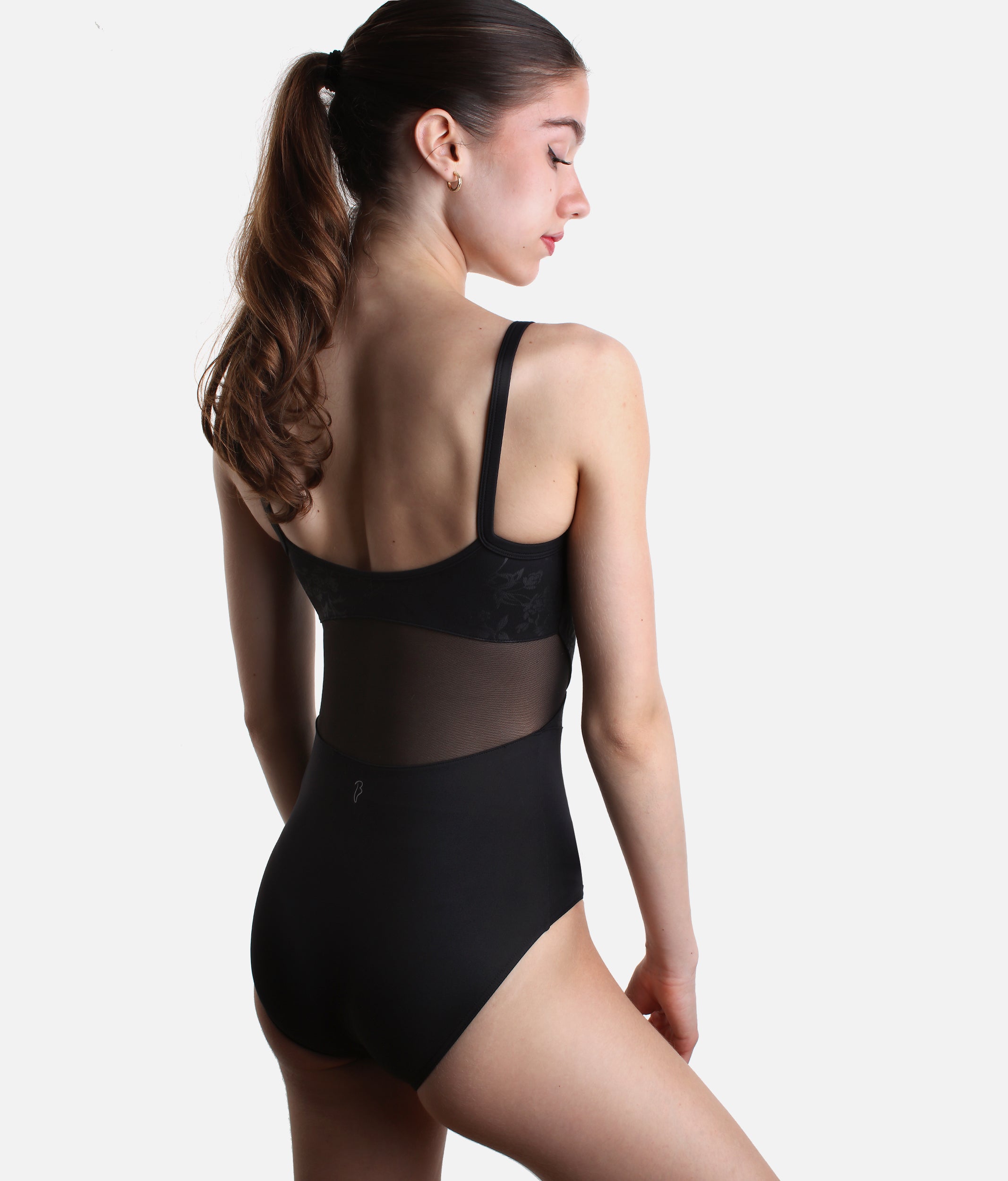 ANNA Camisole Leotard, Floral Design with Breathable Mesh Back - L50008