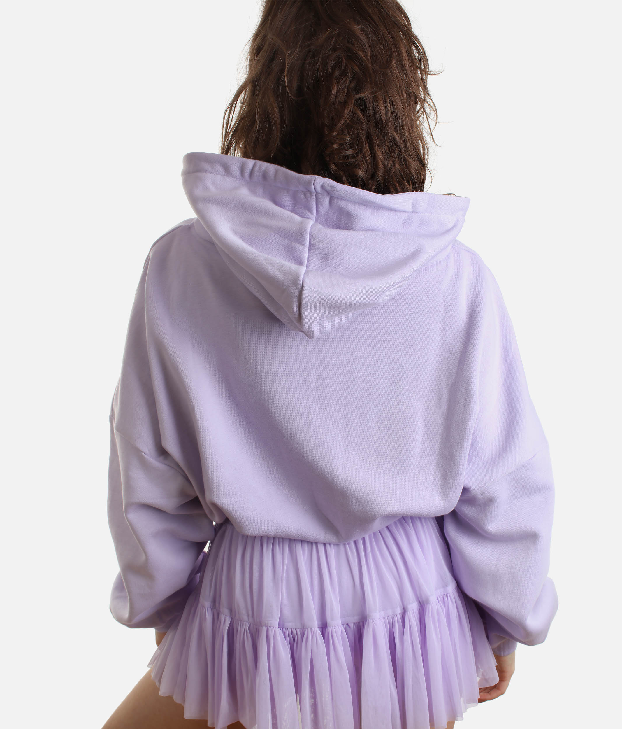 Dreamy Lavender ZIP CLOUD HOODIE - Dramatic Blousey Sleeves