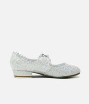 Girls Glitter Tap Shoes, Comfortable Lace-Up Vegan Dance Shoes - LHPH