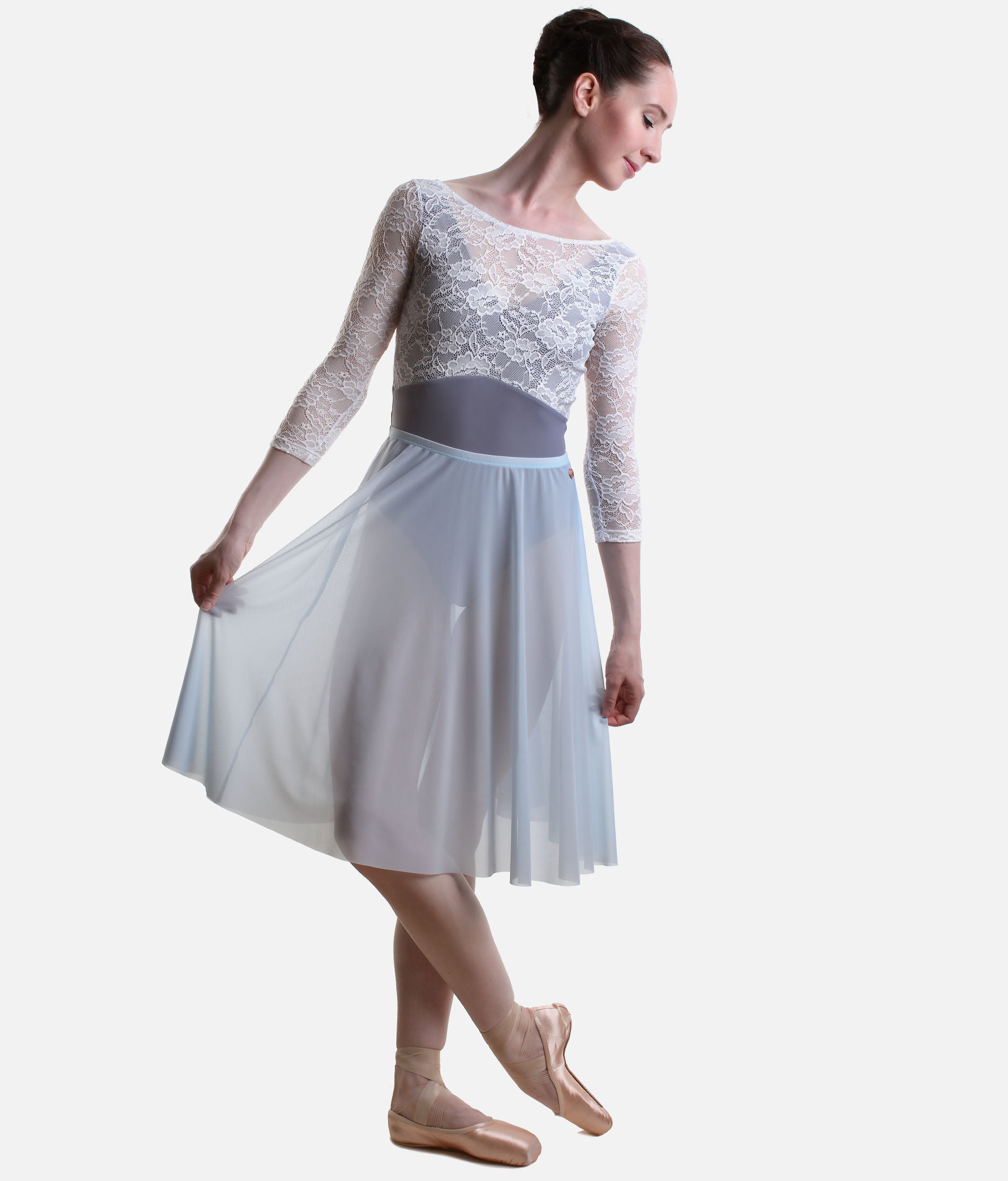 Long Mesh Ballet Skirt, Pull-On Ballet Rehearsal Skirt - ARIANA
