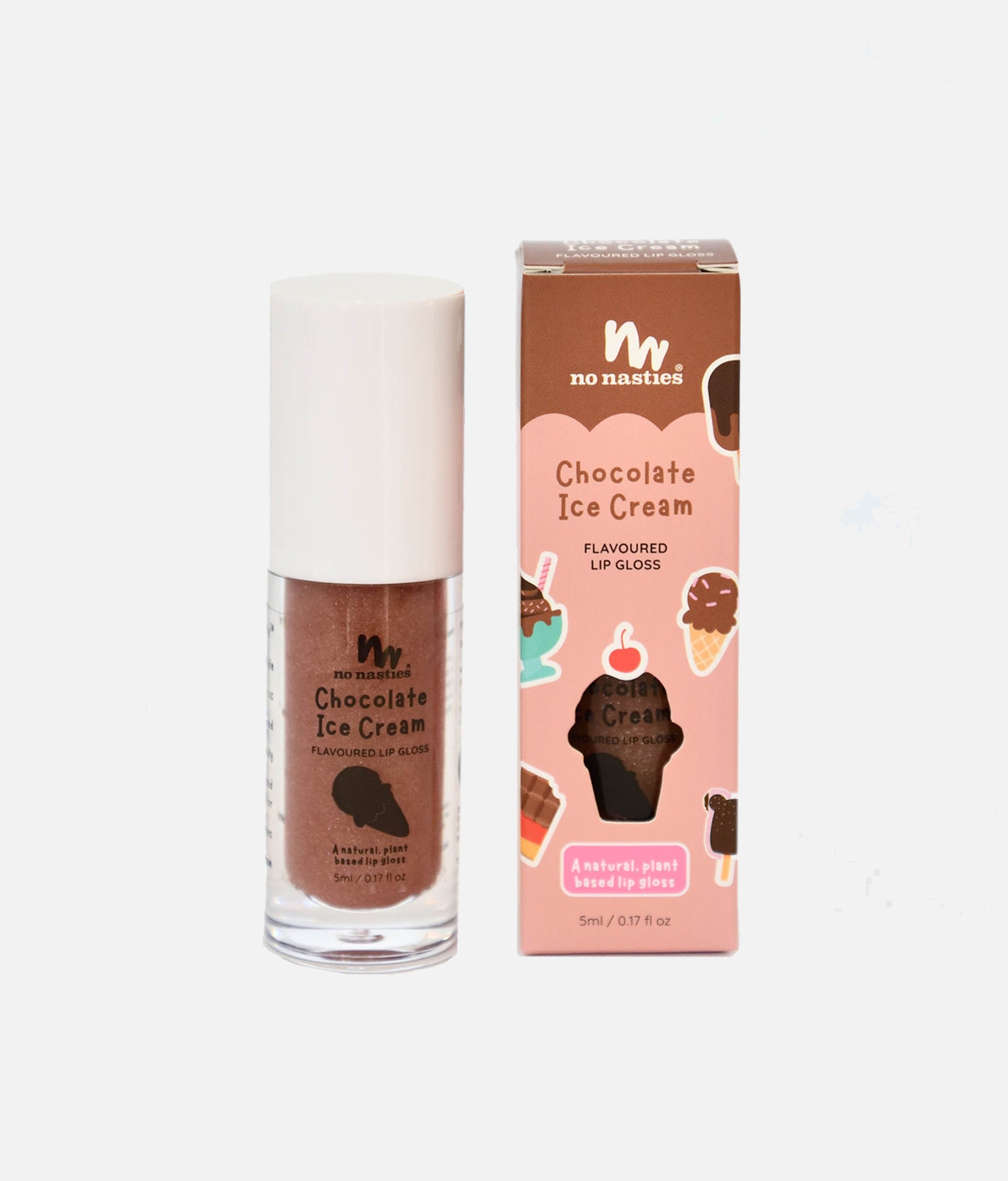 Natural Lip Gloss Wand, Flavoured