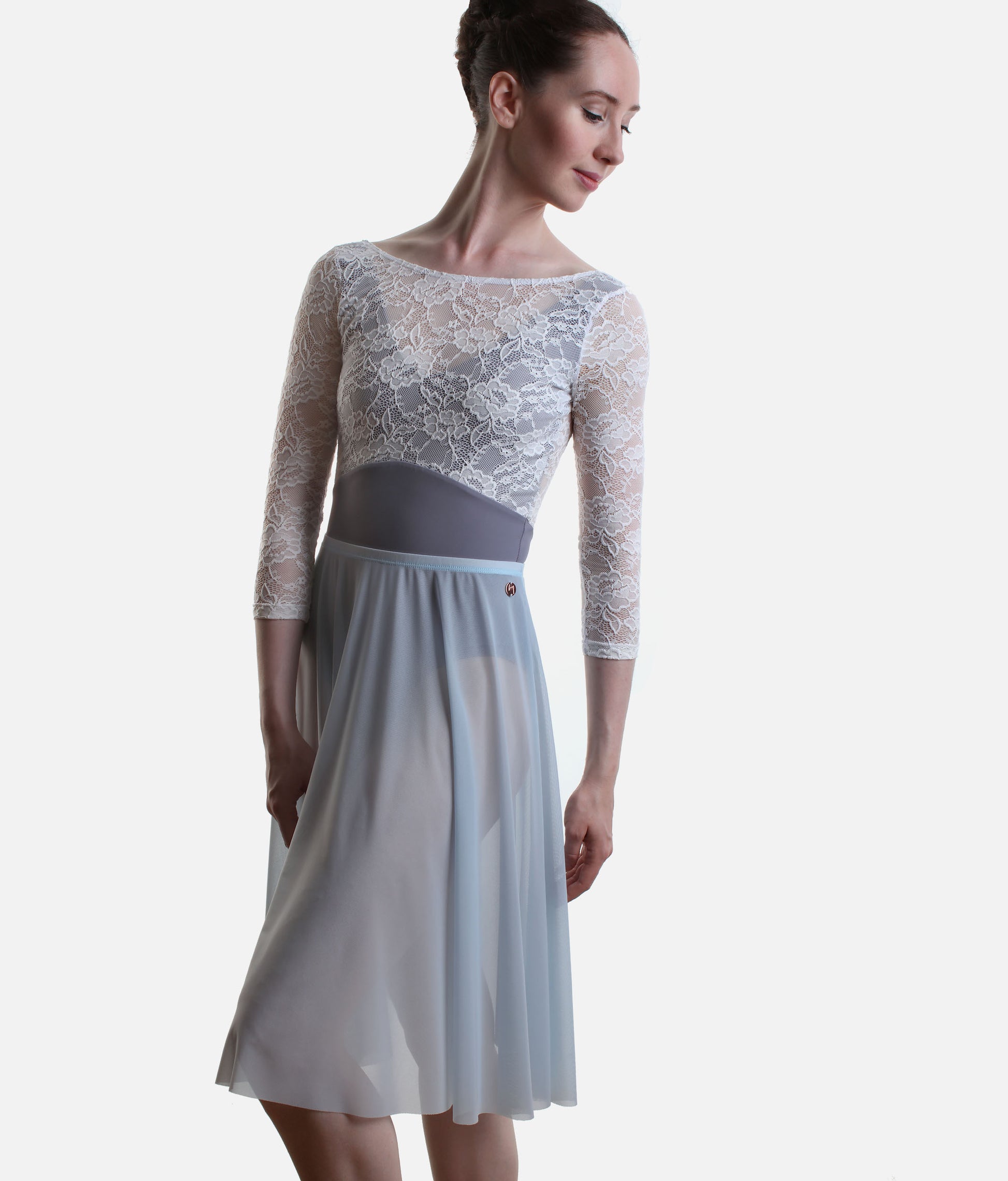 Long Mesh Ballet Skirt, Pull-On Ballet Rehearsal Skirt - ARIANA