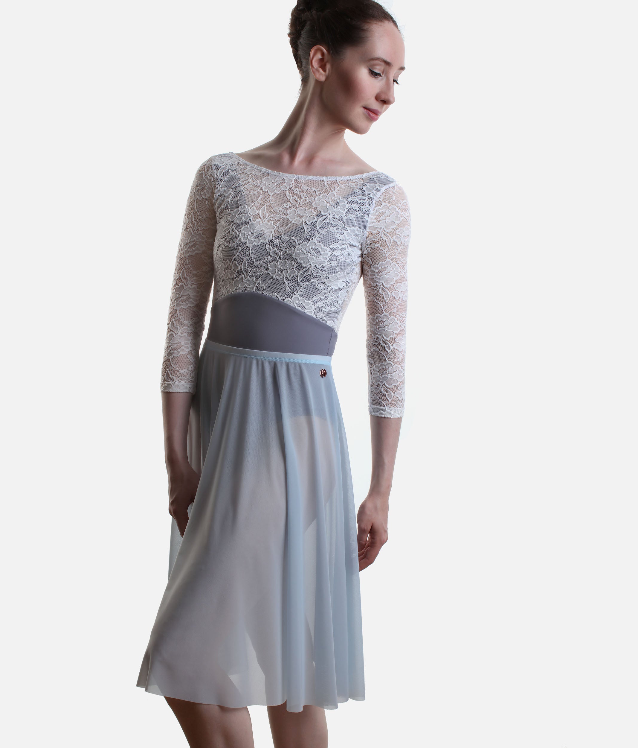 Long Mesh Ballet Skirt, Pull-On Ballet Rehearsal Skirt - ARIANA