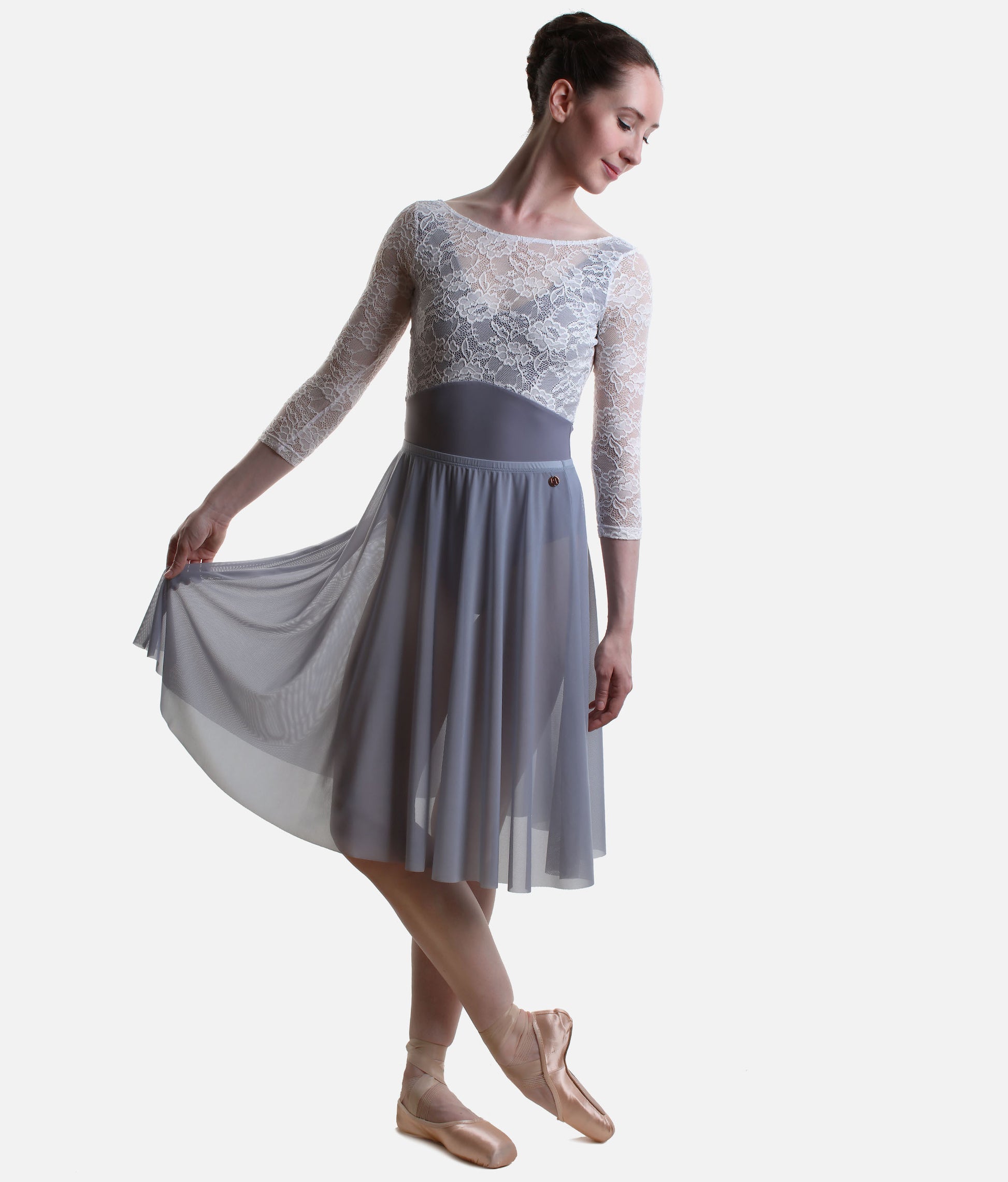 Long Mesh Ballet Skirt, Pull-On Ballet Rehearsal Skirt - ARIANA