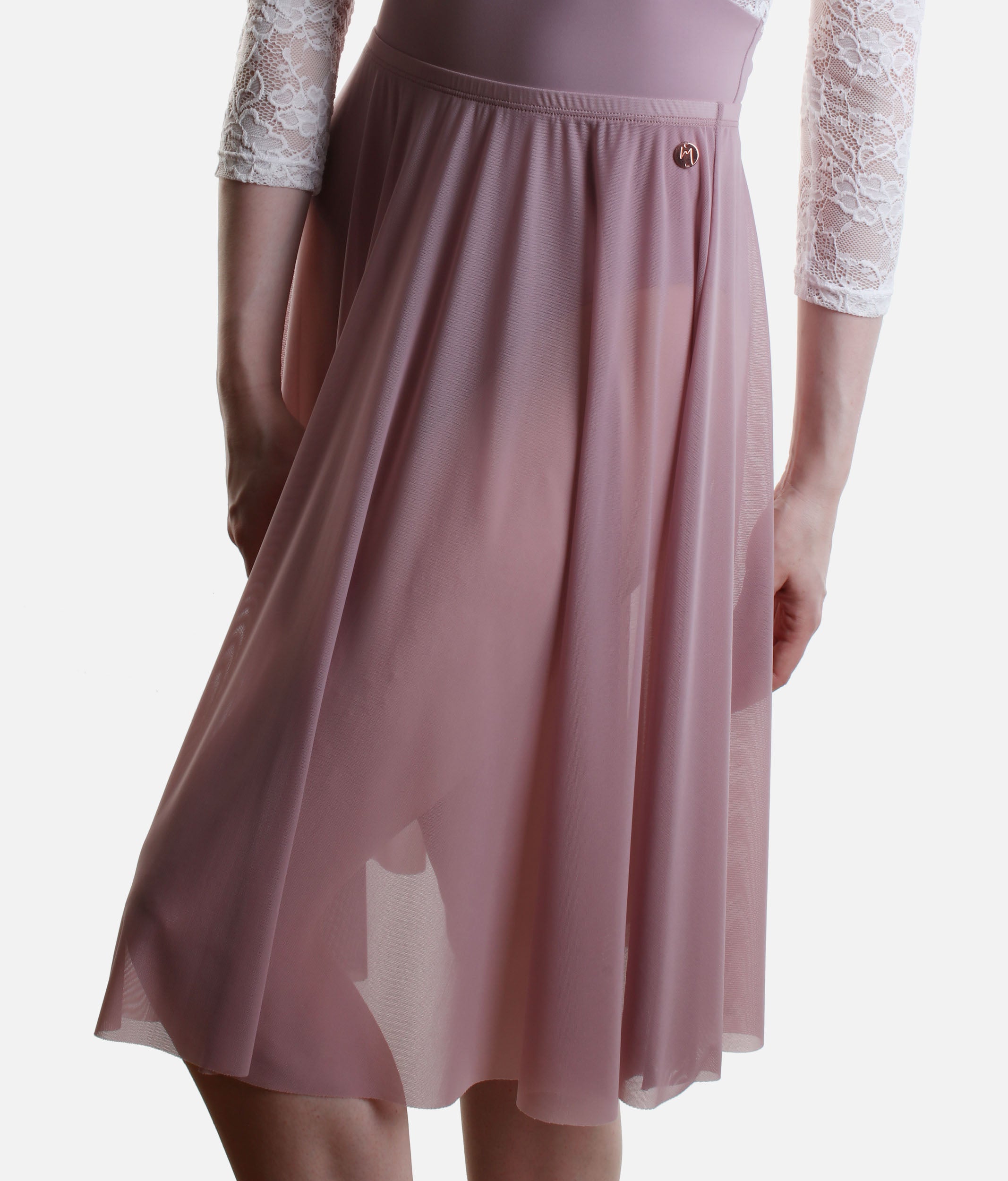 Long Mesh Ballet Skirt, Pull-On Ballet Rehearsal Skirt - ARIANA