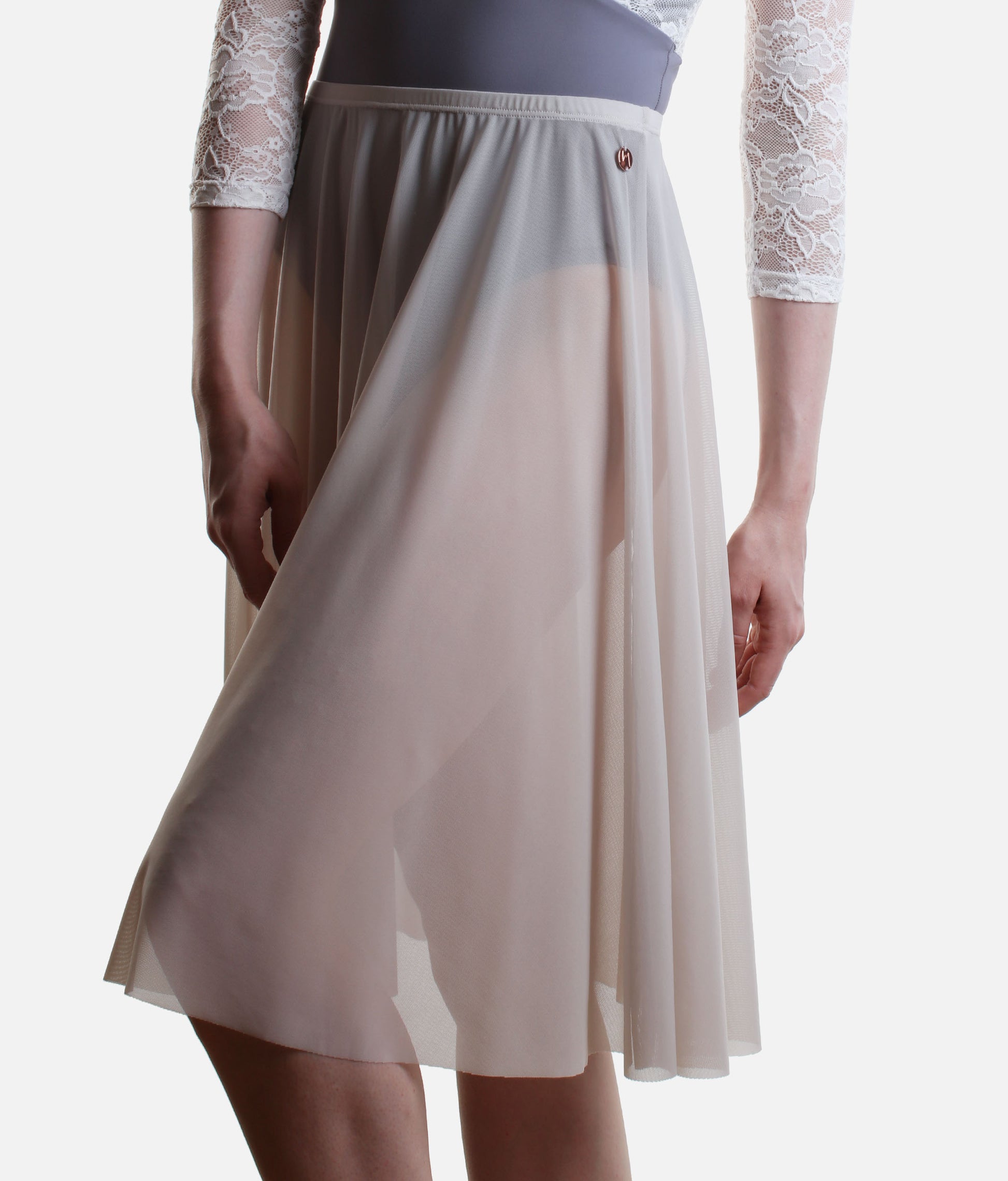 Long Mesh Ballet Skirt, Pull-On Ballet Rehearsal Skirt - ARIANA