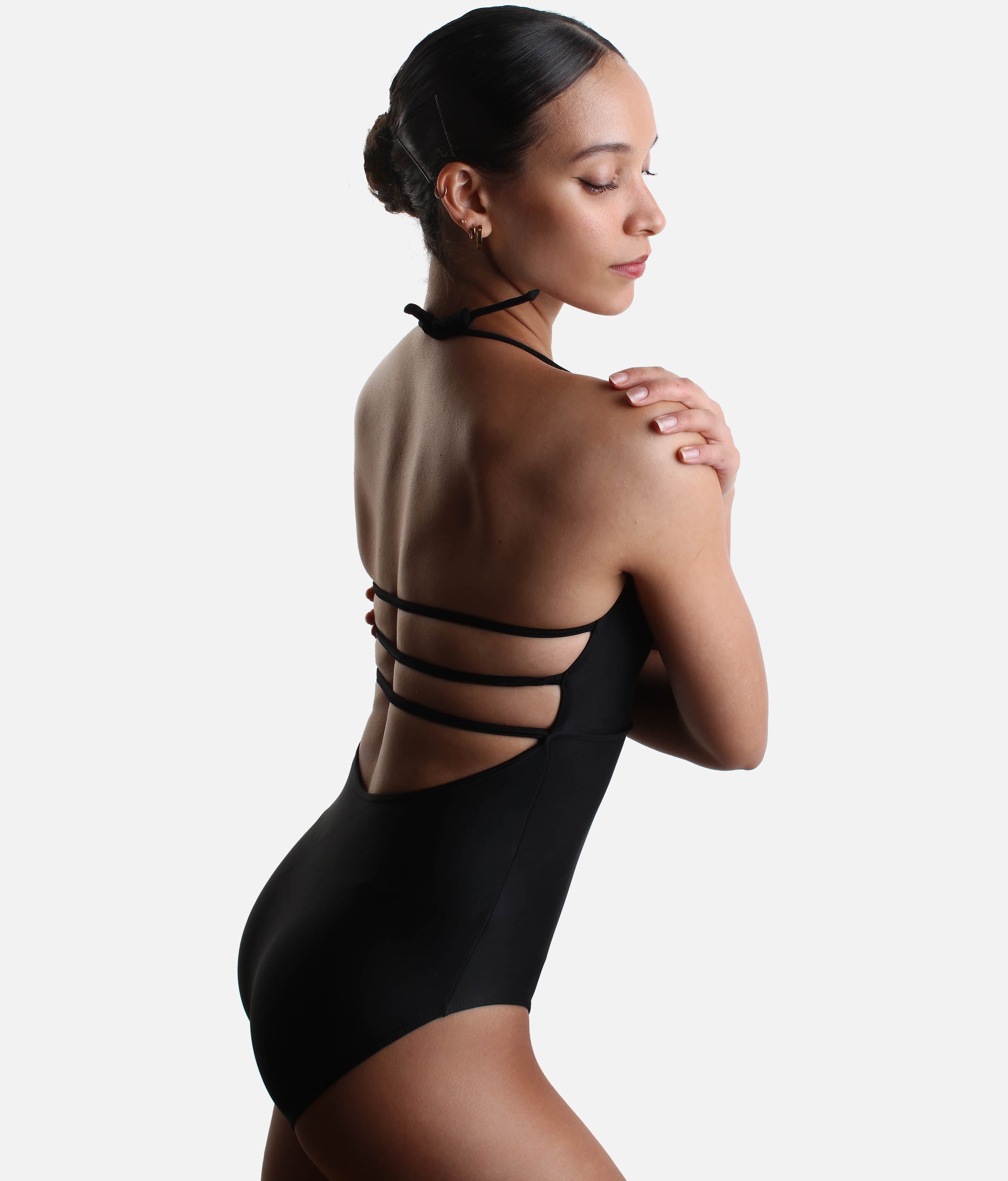 Halter Style Leotard, Elegant Open-Back Adult Dancewear - LS43