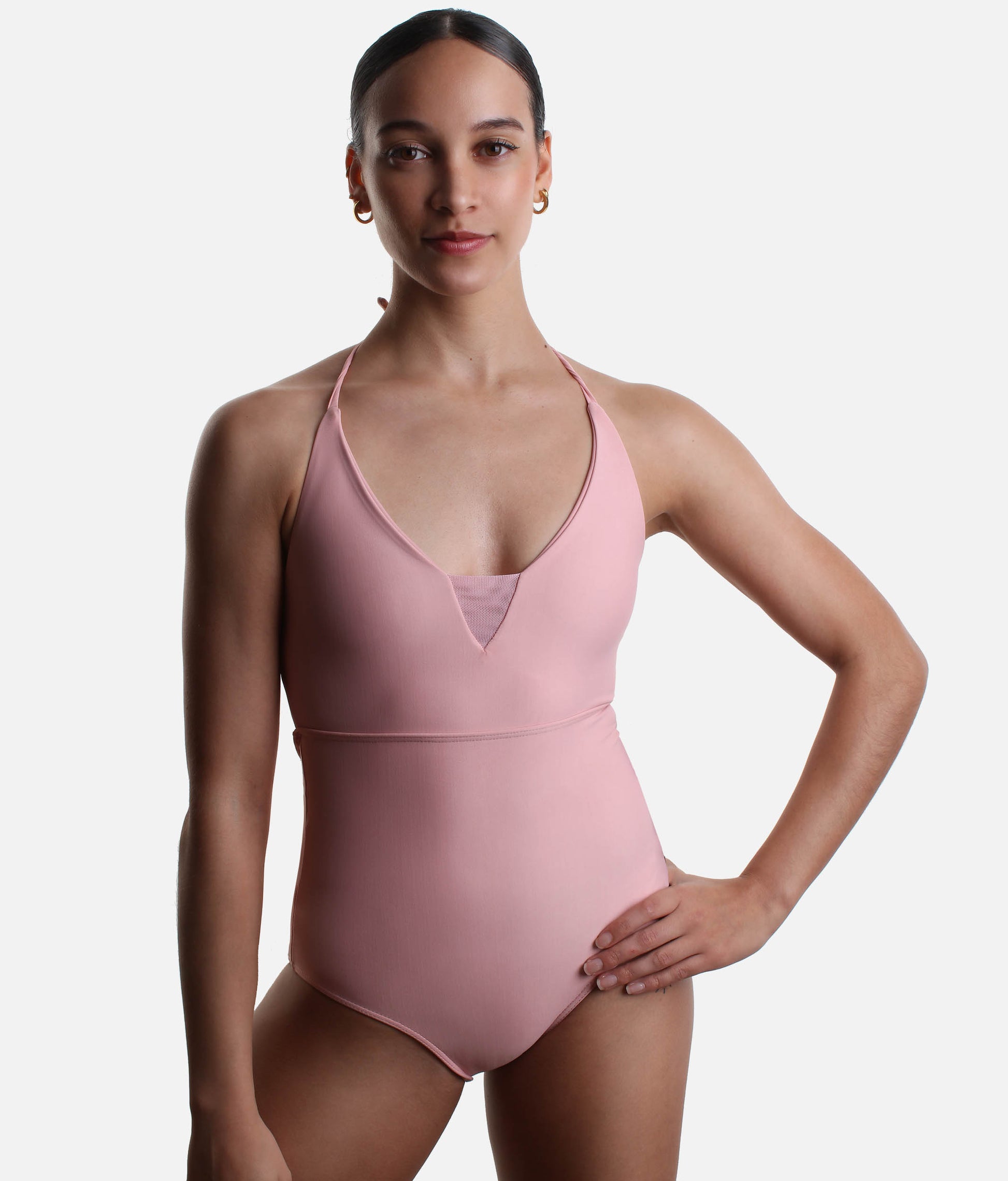 Halter Style Leotard, Elegant Open-Back Adult Dancewear - LS43