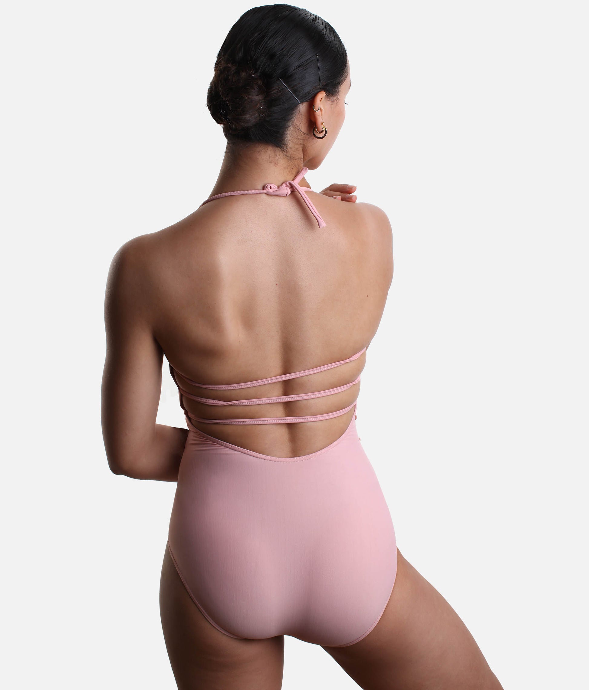 Halter Style Leotard, Elegant Open-Back Adult Dancewear - LS43