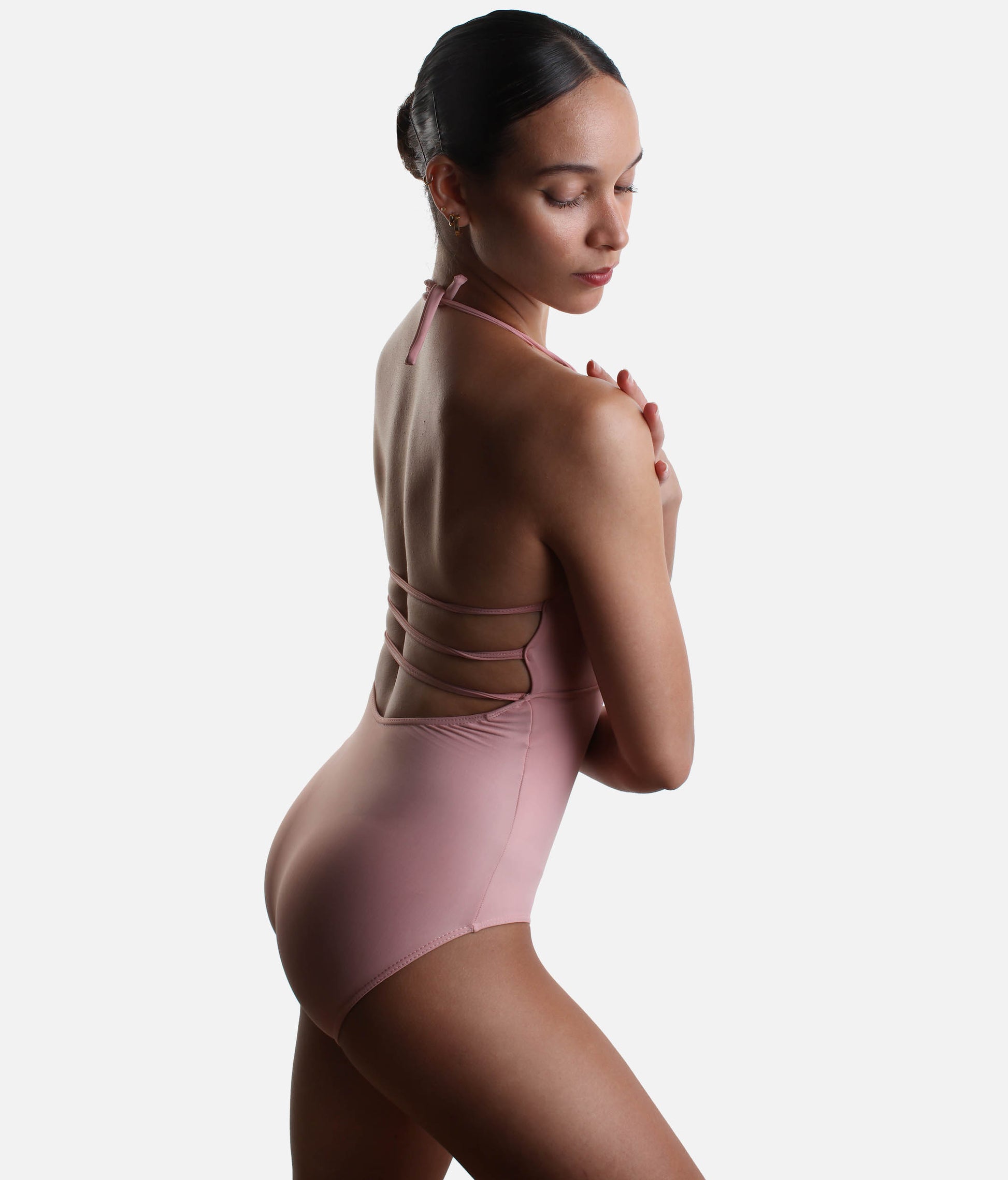 Halter Style Leotard, Elegant Open-Back Adult Dancewear - LS43