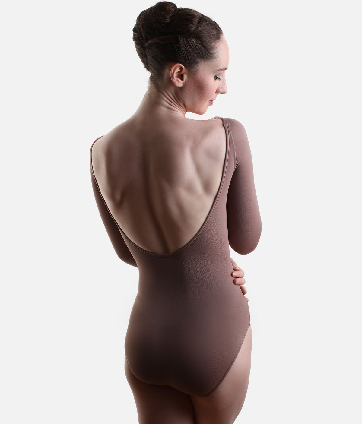 So Danca LS69 Luciana Sagioro – Three-Quarter Sleeve Ballet Leotard in Nut