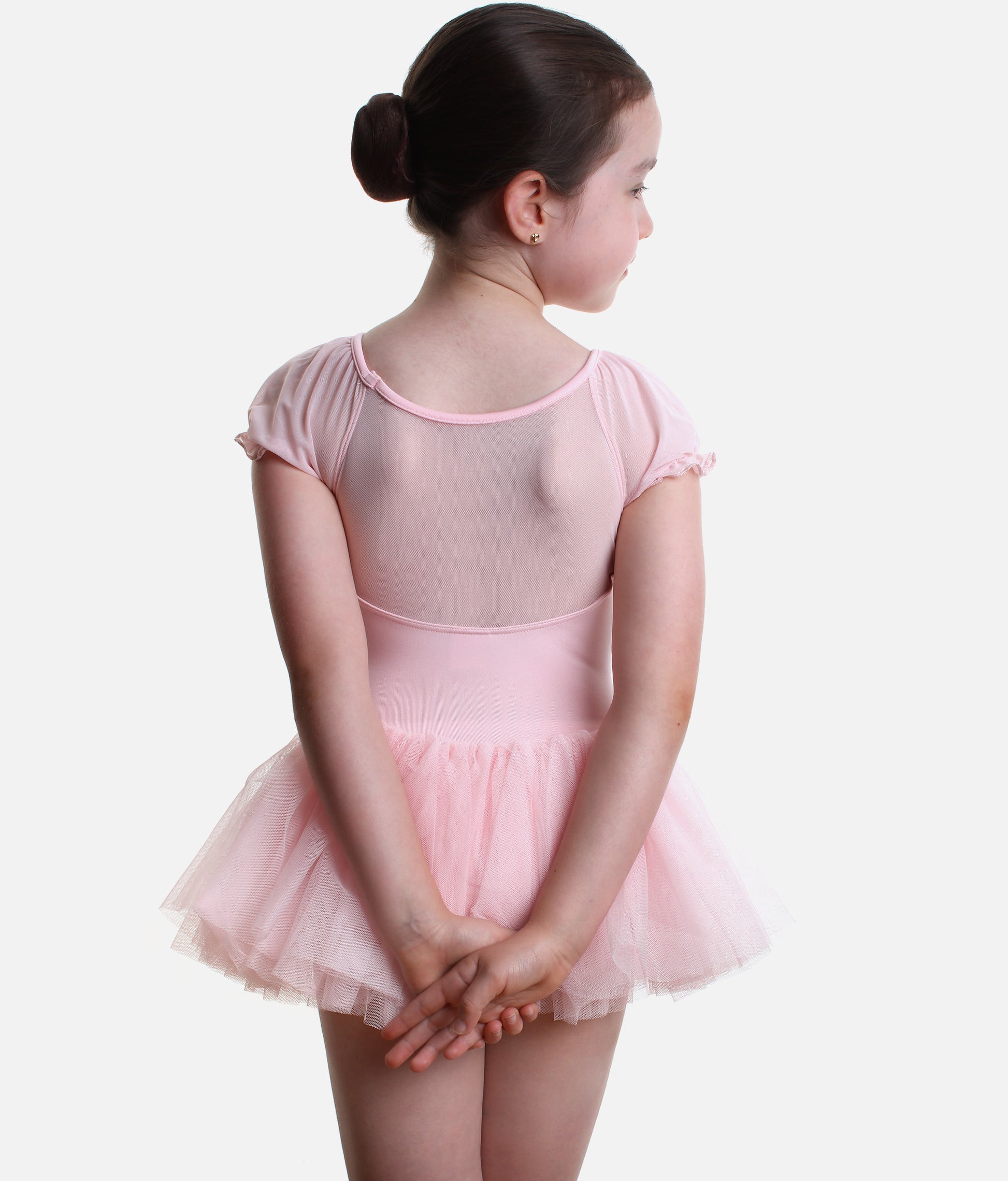 Short Sleeve Printed Tutu Dress for Tiny Dancers - M20007C