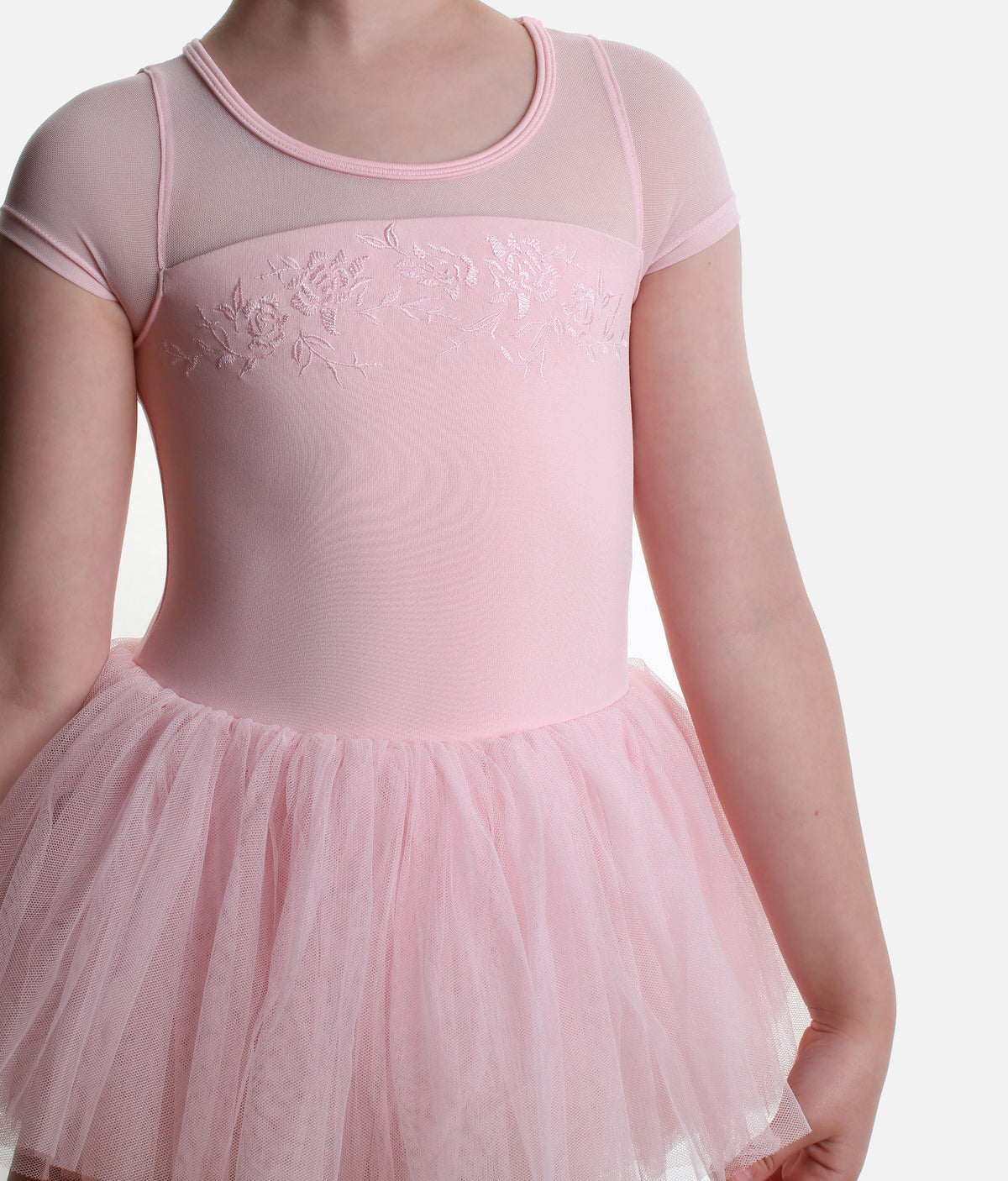 Mirella Petite Adagio M20012C – Girls’ Pink Cap Sleeve Tutu Dress