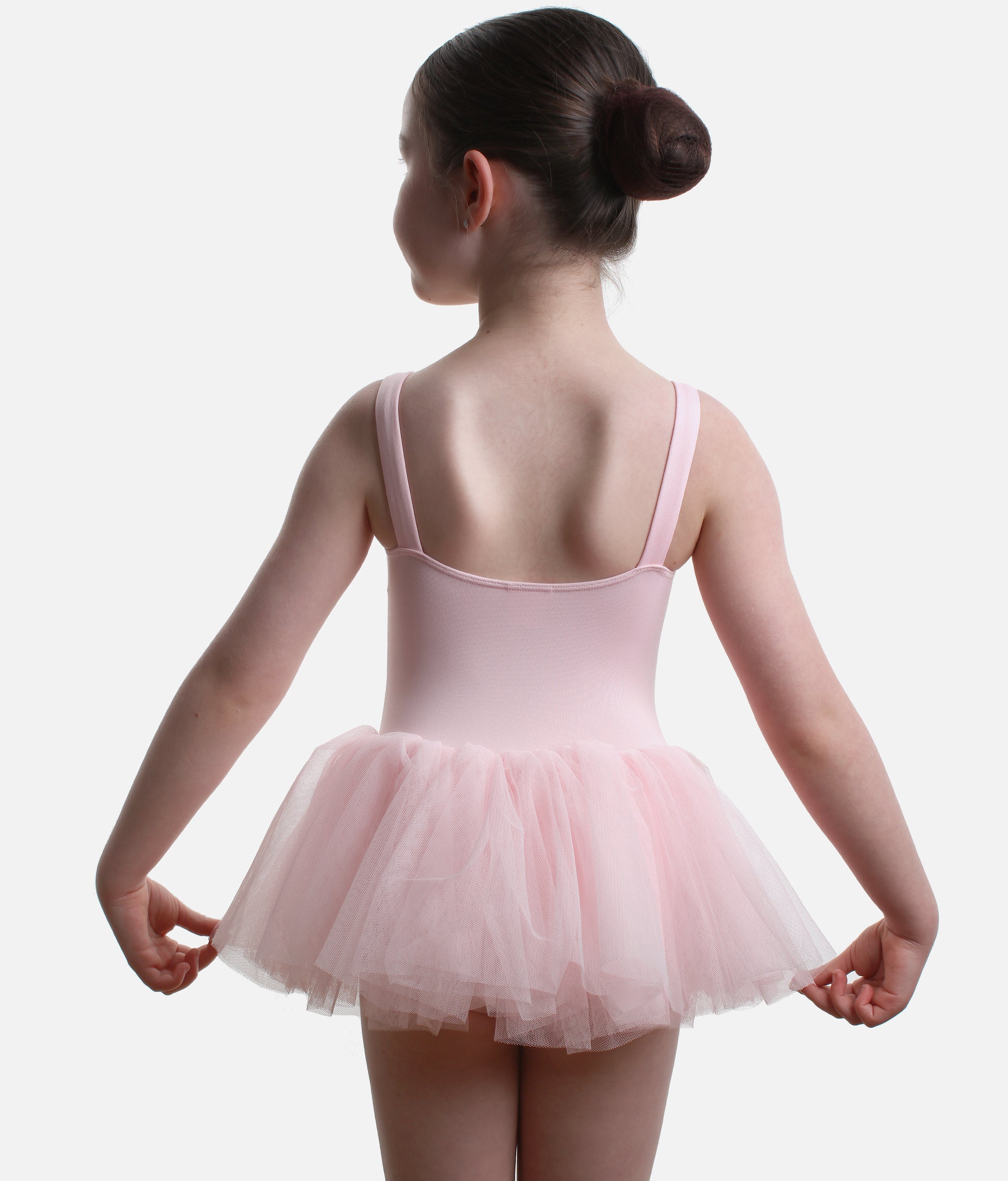 Girls Camisole Printed Tutu Dress with Frill Neckline - M50007C