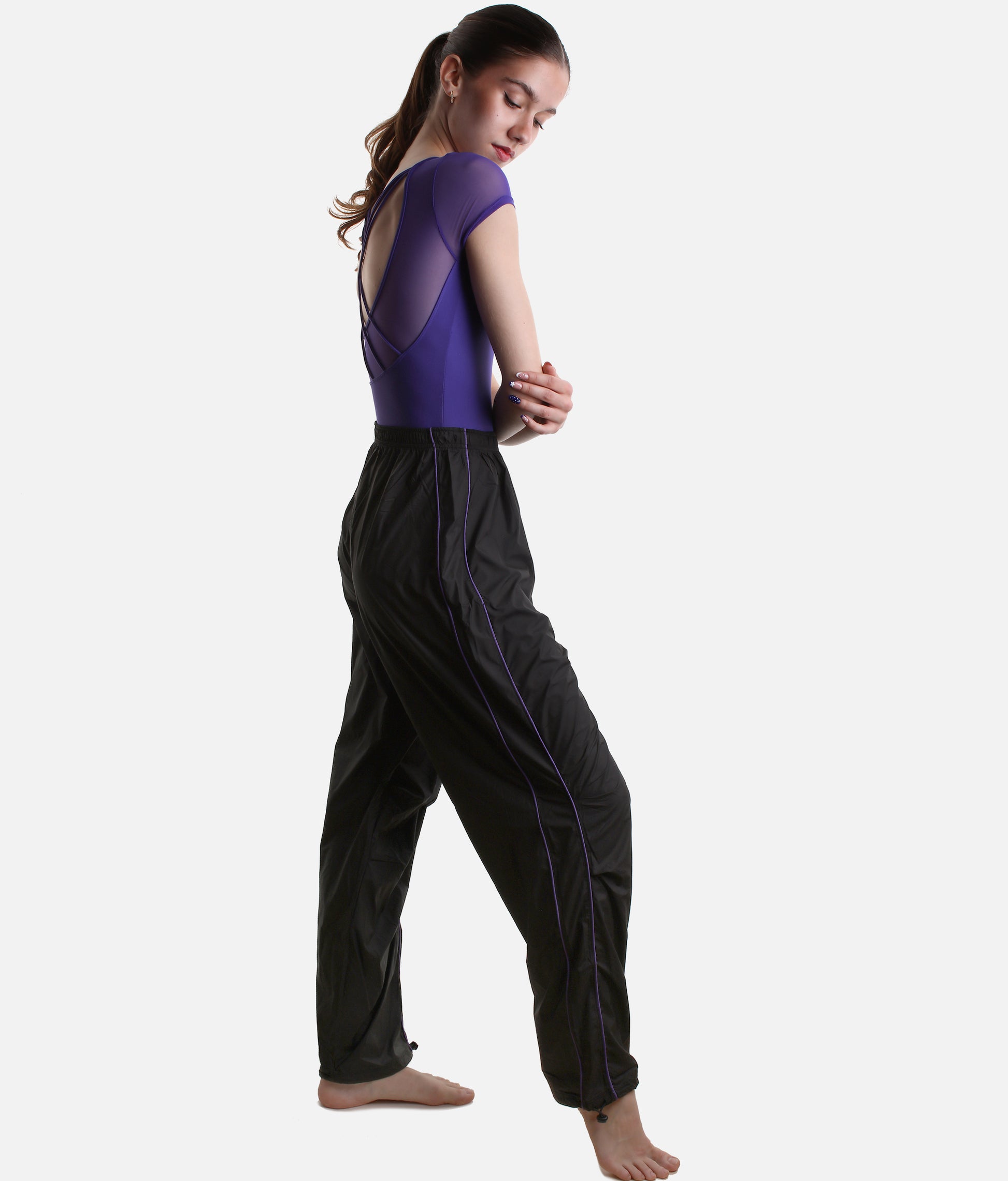 Ripstop Dance Pants, Lightweight Warm-Up with Ankle Toggle - M80005L